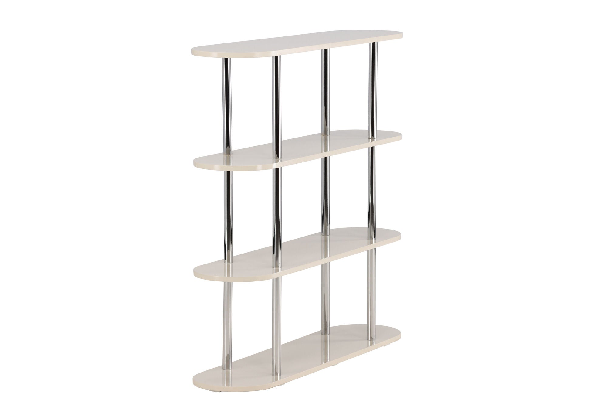 Venture Home Zino reol 120x30x116 cm - Silver Chrome / MDF Lacquer Painting