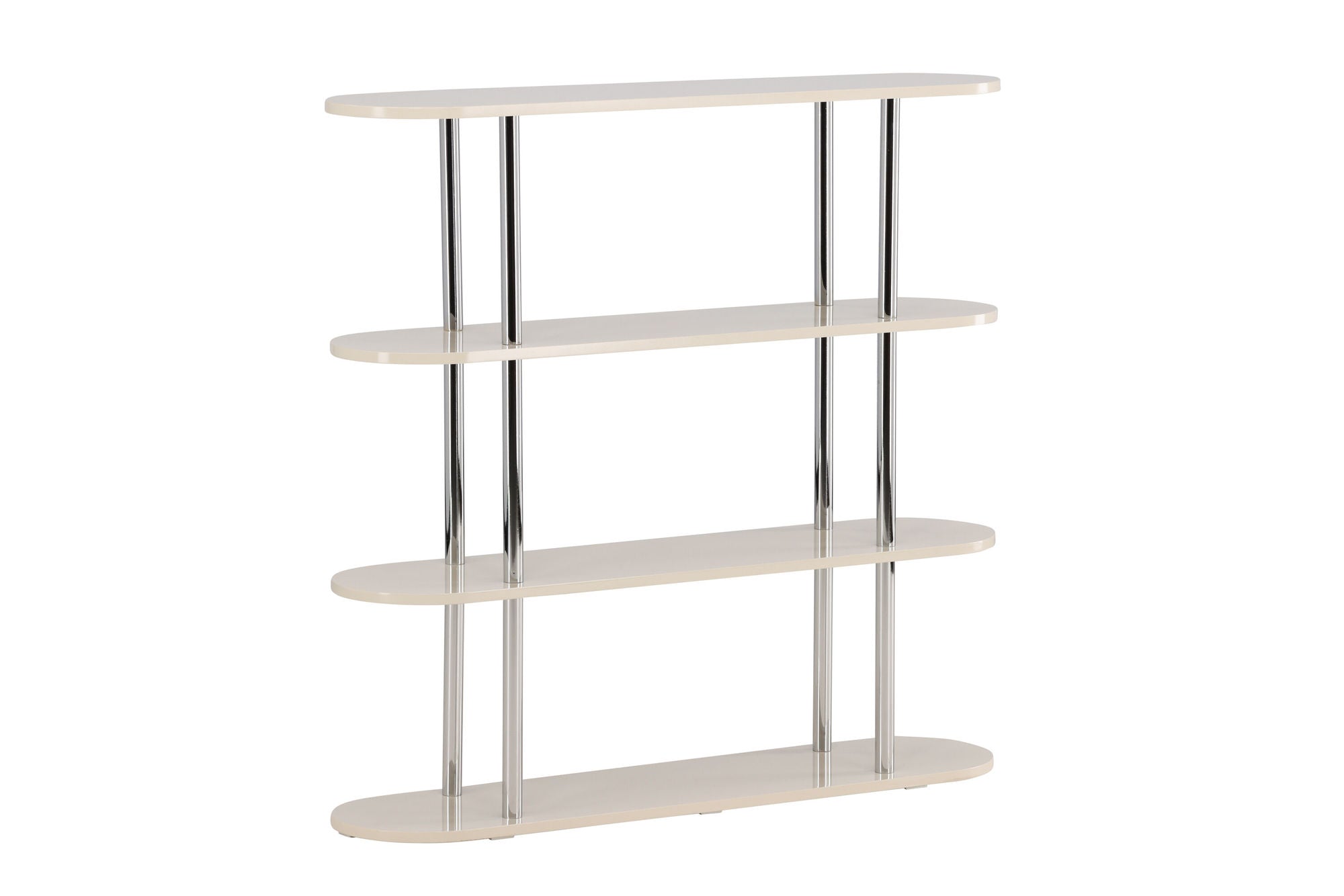 Venture Home Zino reol 120x30x116 cm - Silver Chrome / MDF Lacquer Painting