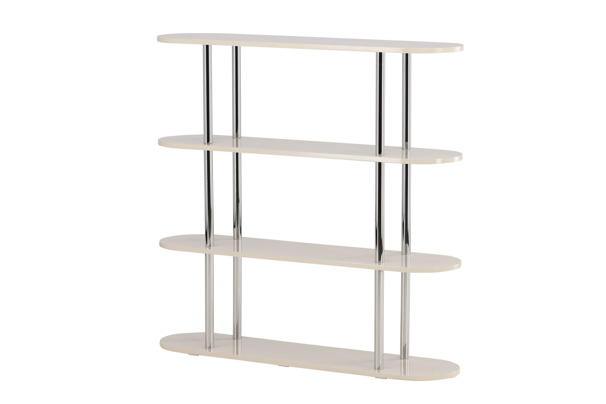 Venture Home Zino reol 120x30x116 cm - Silver Chrome / MDF Lacquer Painting
