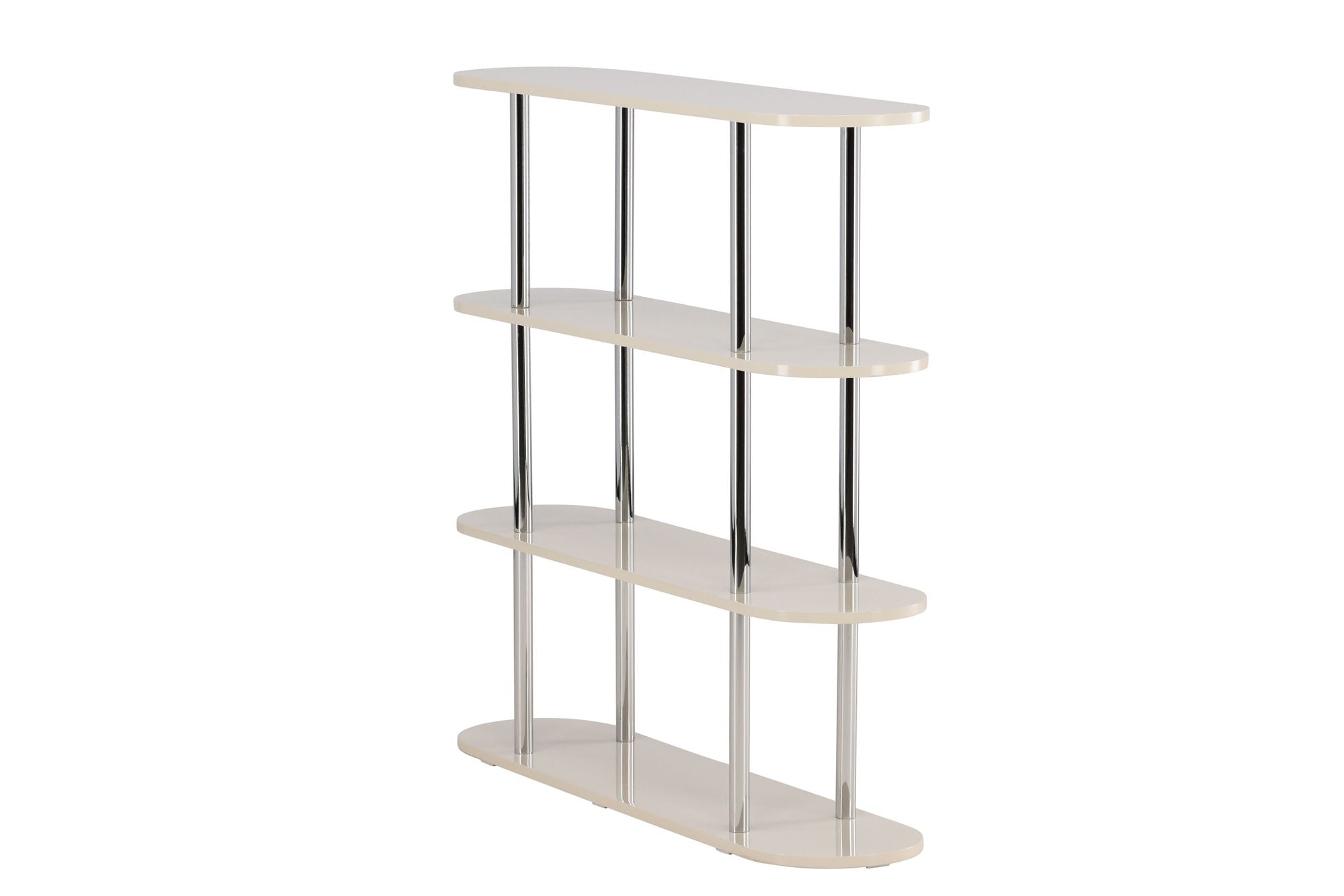 Venture Home Zino reol 120x30x116 cm - Silver Chrome / MDF Lacquer Painting