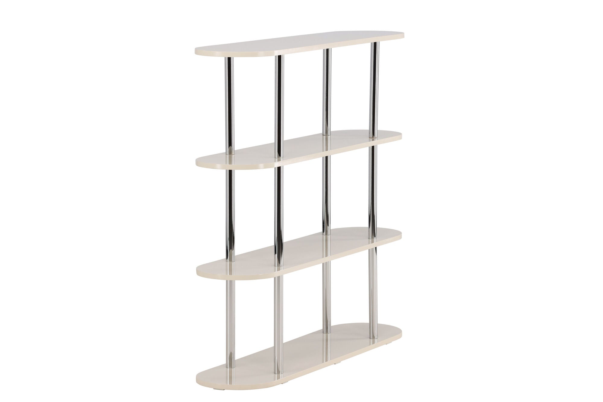 Venture Home Zino reol 120x30x116 cm - Silver Chrome / MDF Lacquer Painting