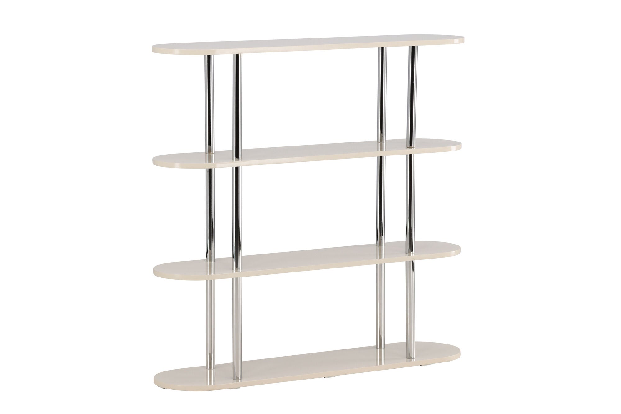 Venture Home Zino reol 120x30x116 cm - Silver Chrome / MDF Lacquer Painting