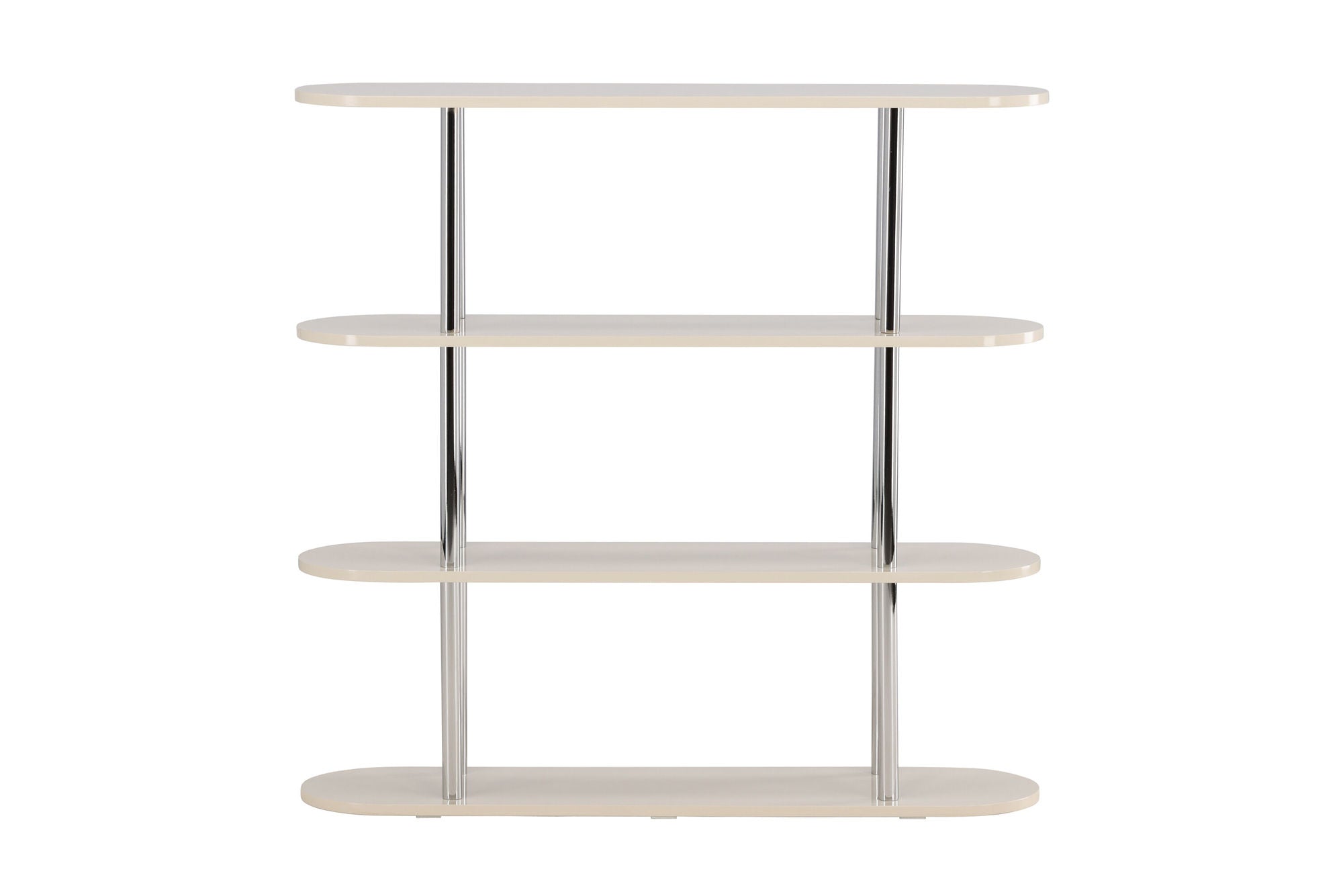 Venture Home Zino reol 120x30x116 cm - Silver Chrome / MDF Lacquer Painting