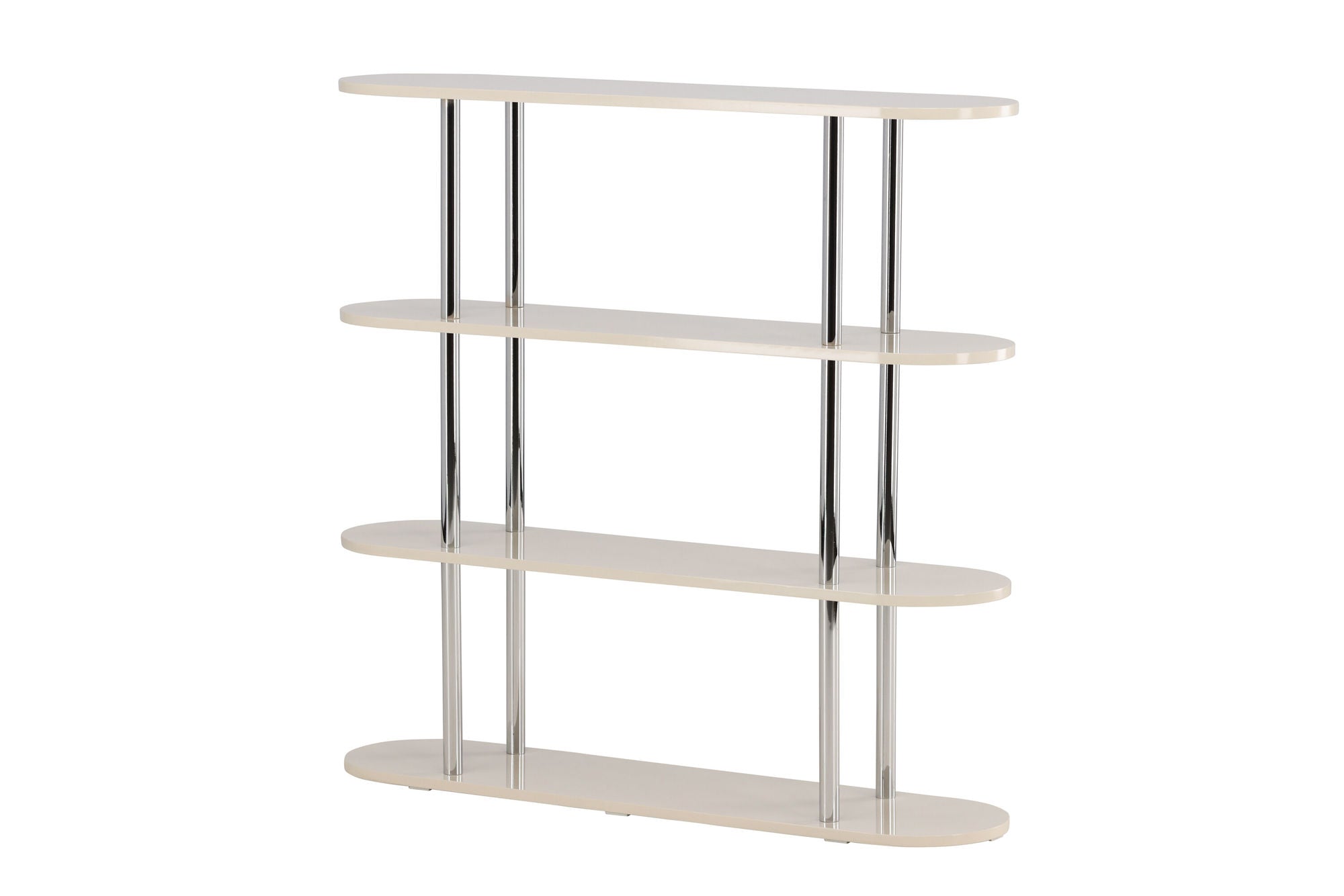 Venture Home Zino reol 120x30x116 cm - Silver Chrome / MDF Lacquer Painting