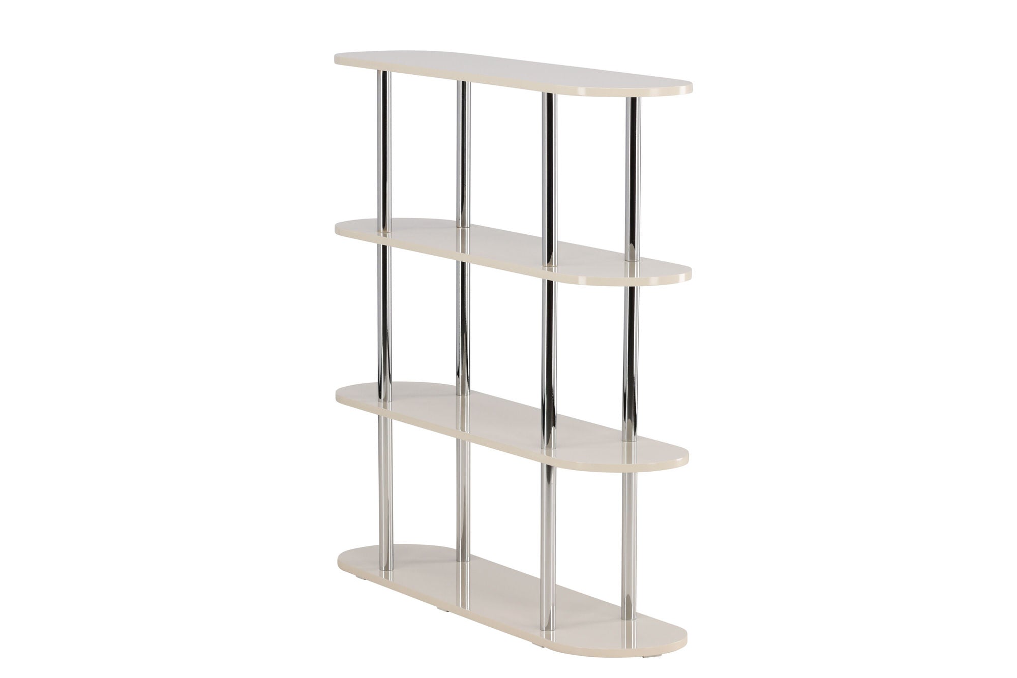Venture Home Zino reol 120x30x116 cm - Silver Chrome / MDF Lacquer Painting