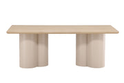 Venture Home Olivia Rectangular spisebord 100x210 cm - Beige / Whitewash
