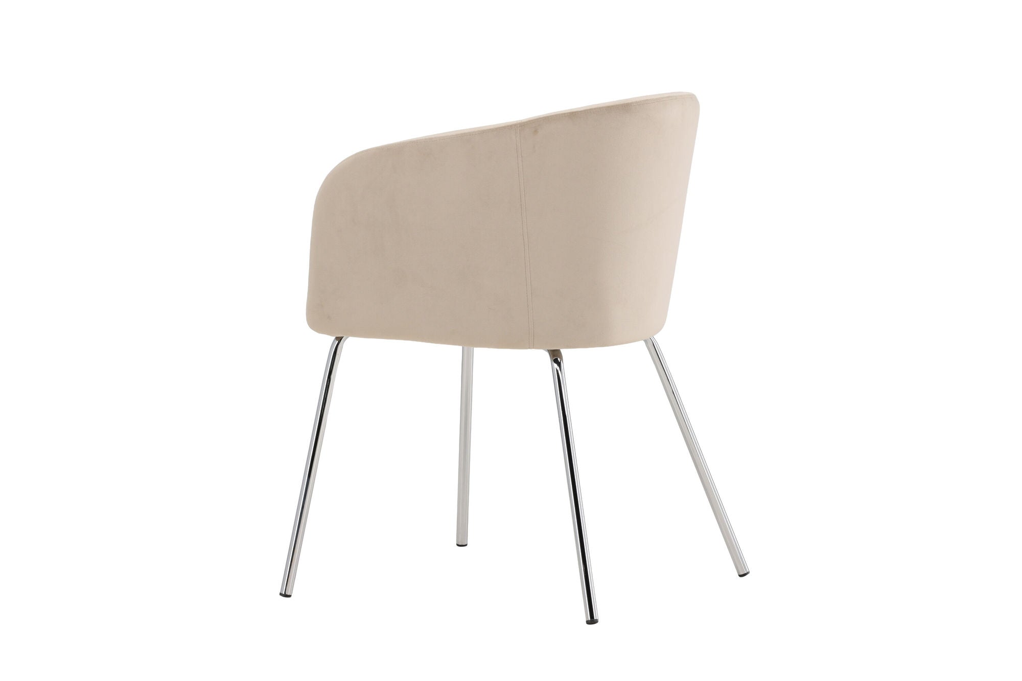 Venture Home Berit Spisebordsstol - Silver Chrome Legs / Beige Velvet