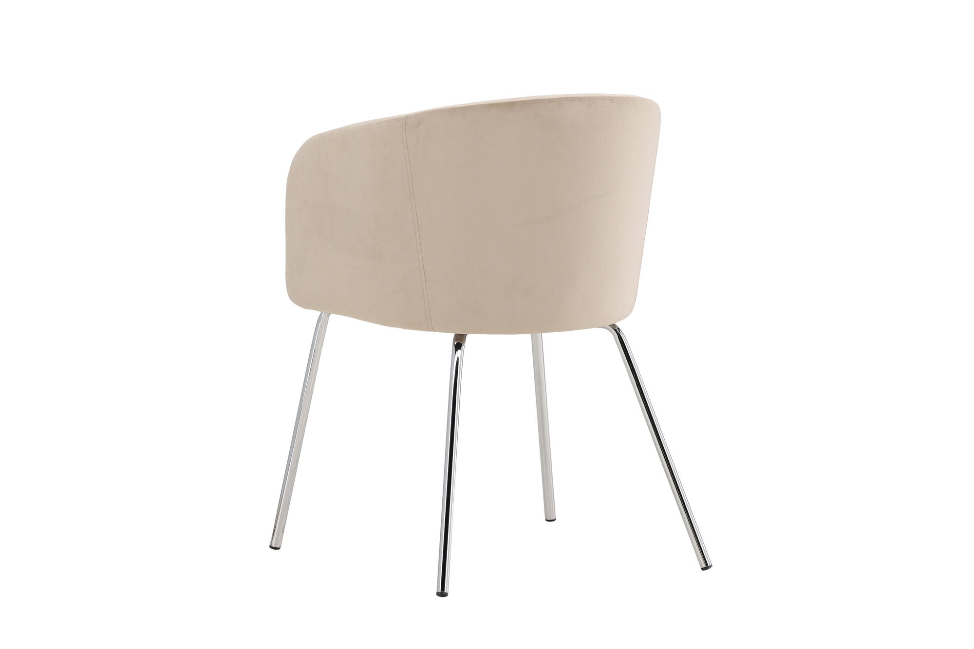 Venture Home Berit Spisebordsstol - Silver Chrome Legs / Beige Velvet