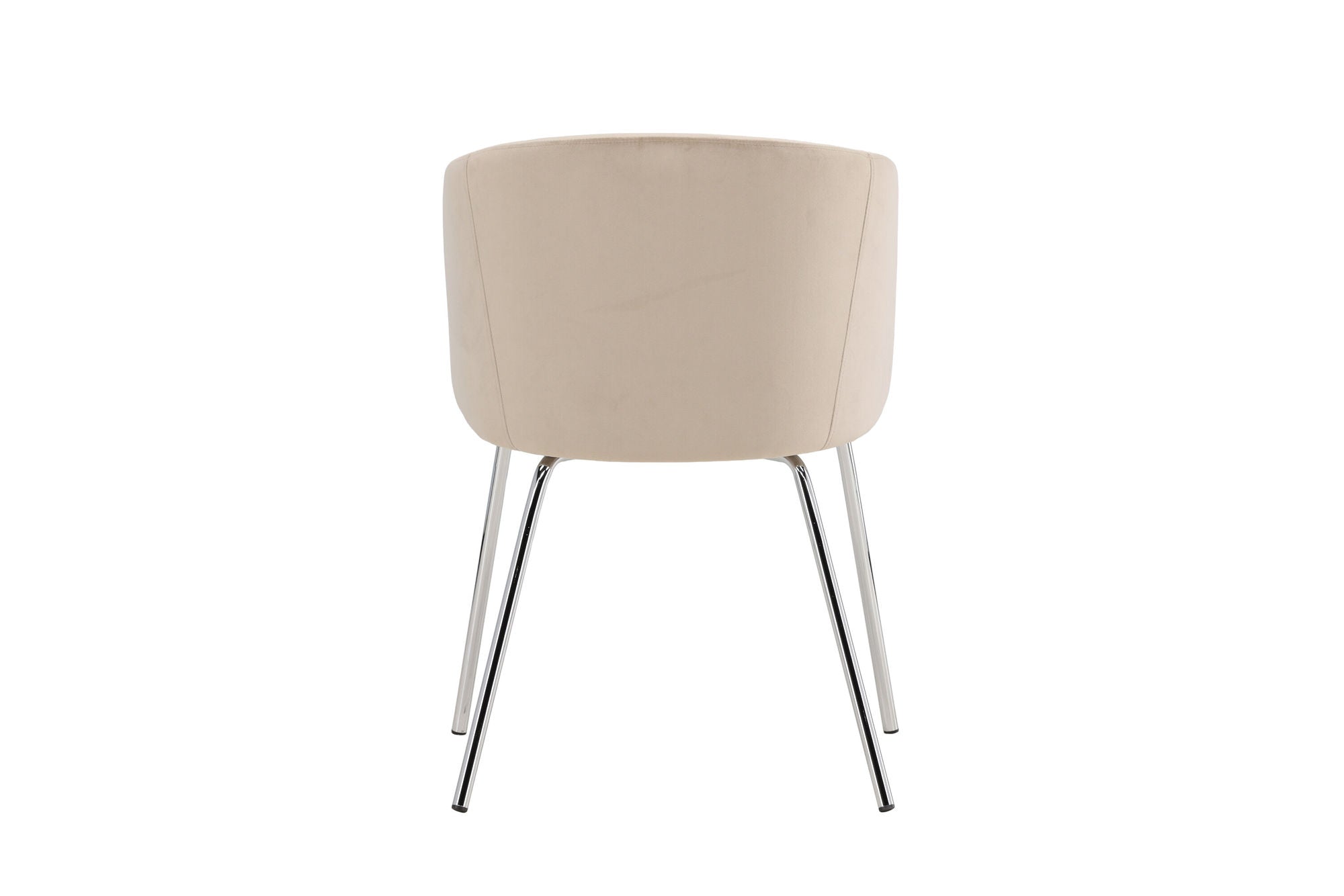 Venture Home Berit Spisebordsstol - Silver Chrome Legs / Beige Velvet