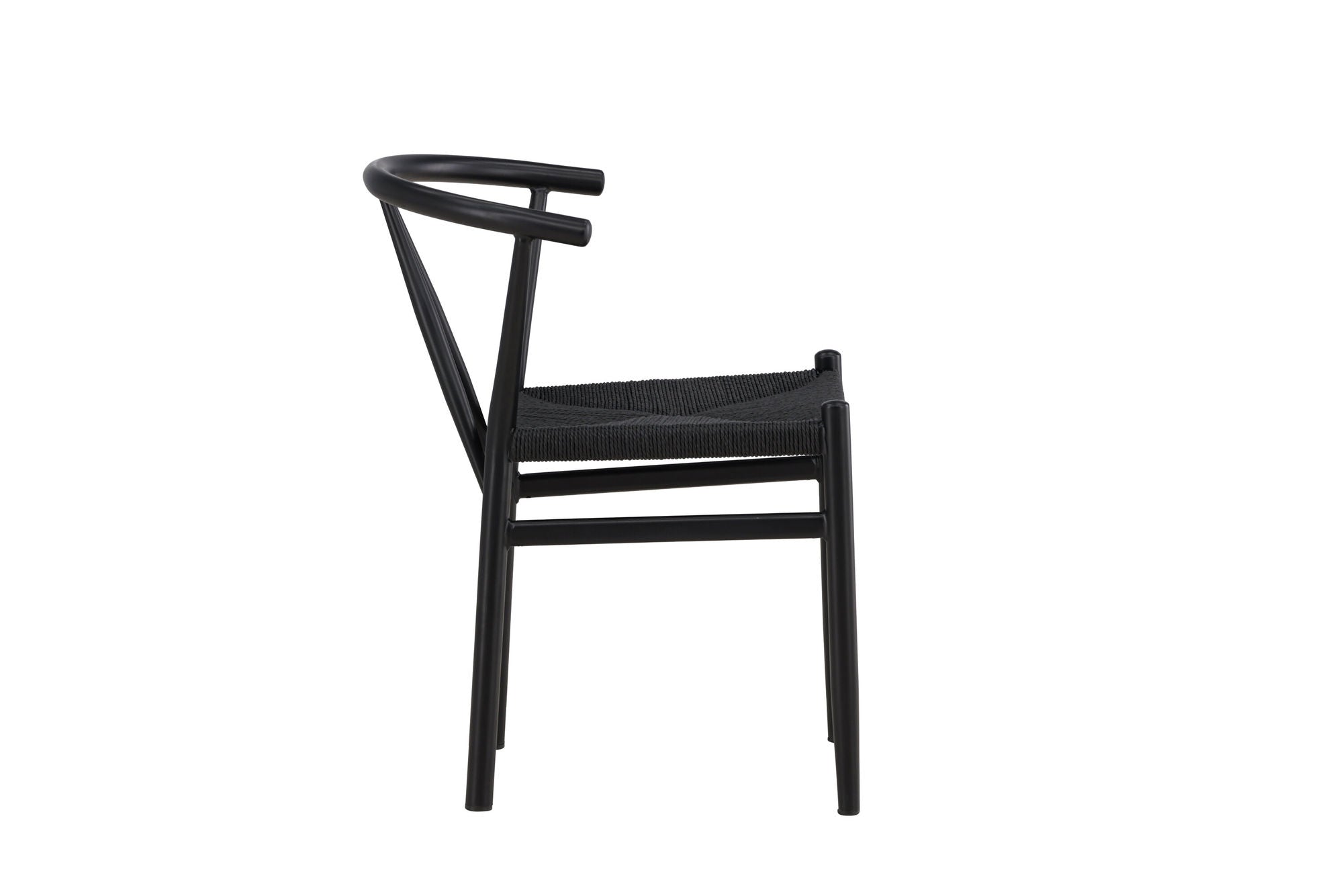 Venture Home Alfons Spisebordsstol - Black Steel / Black Rope