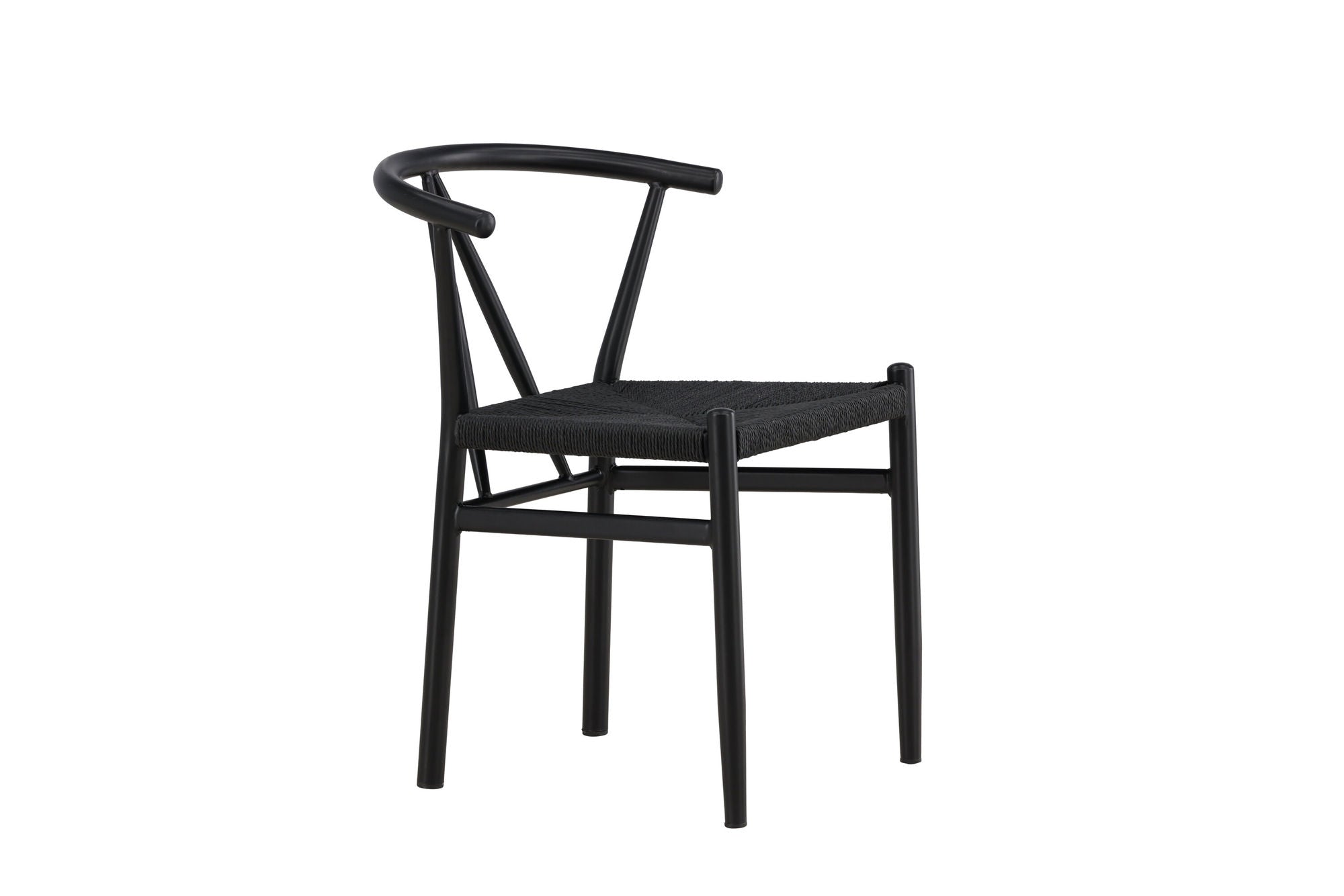 Venture Home Alfons Spisebordsstol - Black Steel / Black Rope