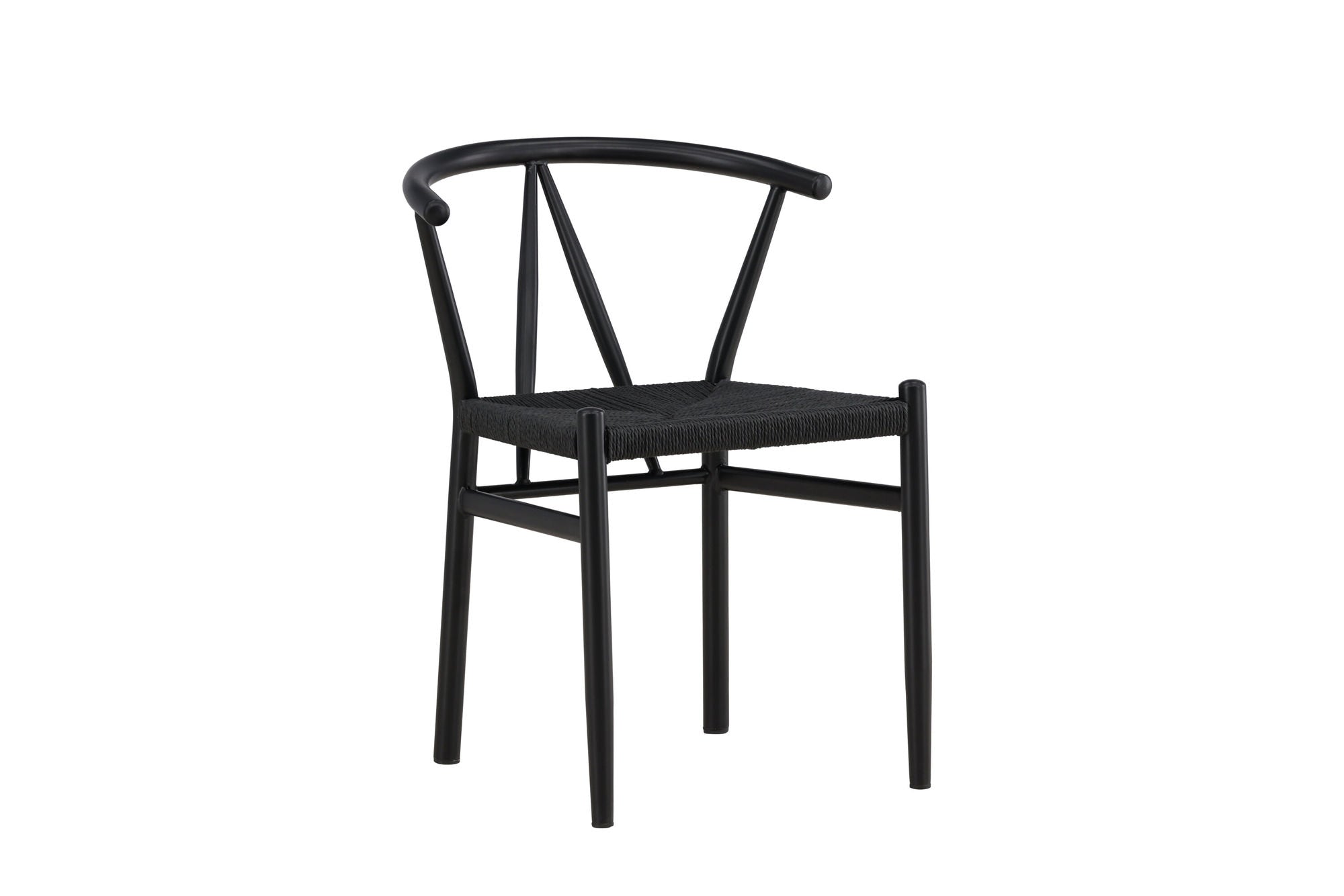 Venture Home Alfons Spisebordsstol - Black Steel / Black Rope