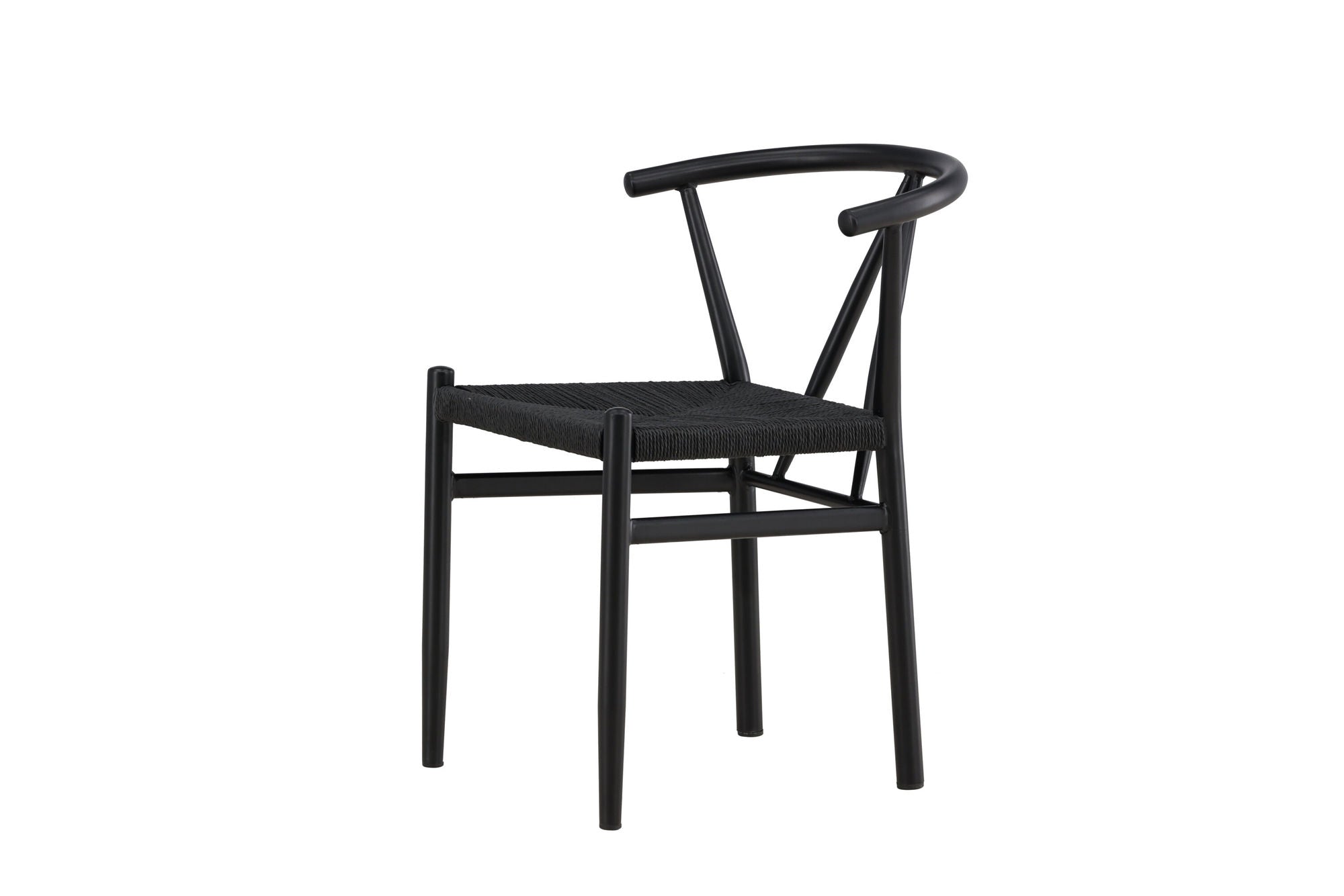 Venture Home Alfons Spisebordsstol - Black Steel / Black Rope