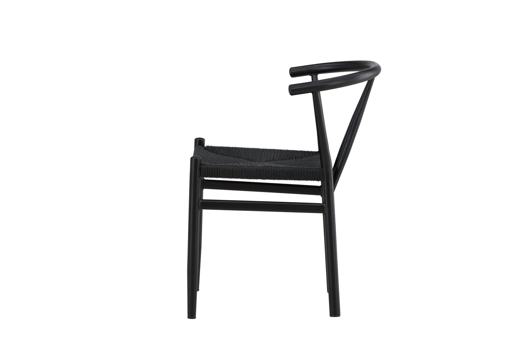 Venture Home Alfons Spisebordsstol - Black Steel / Black Rope