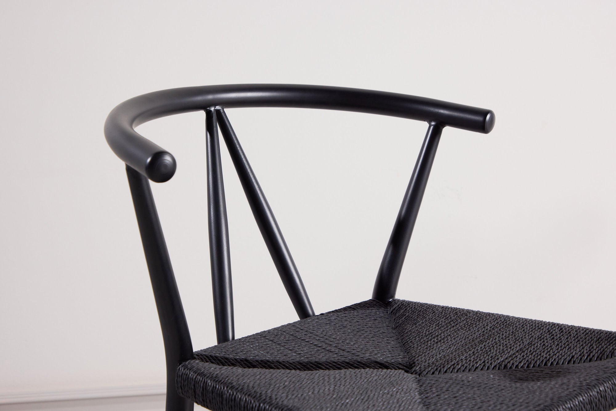Venture Home Alfons Spisebordsstol - Black Steel / Black Rope