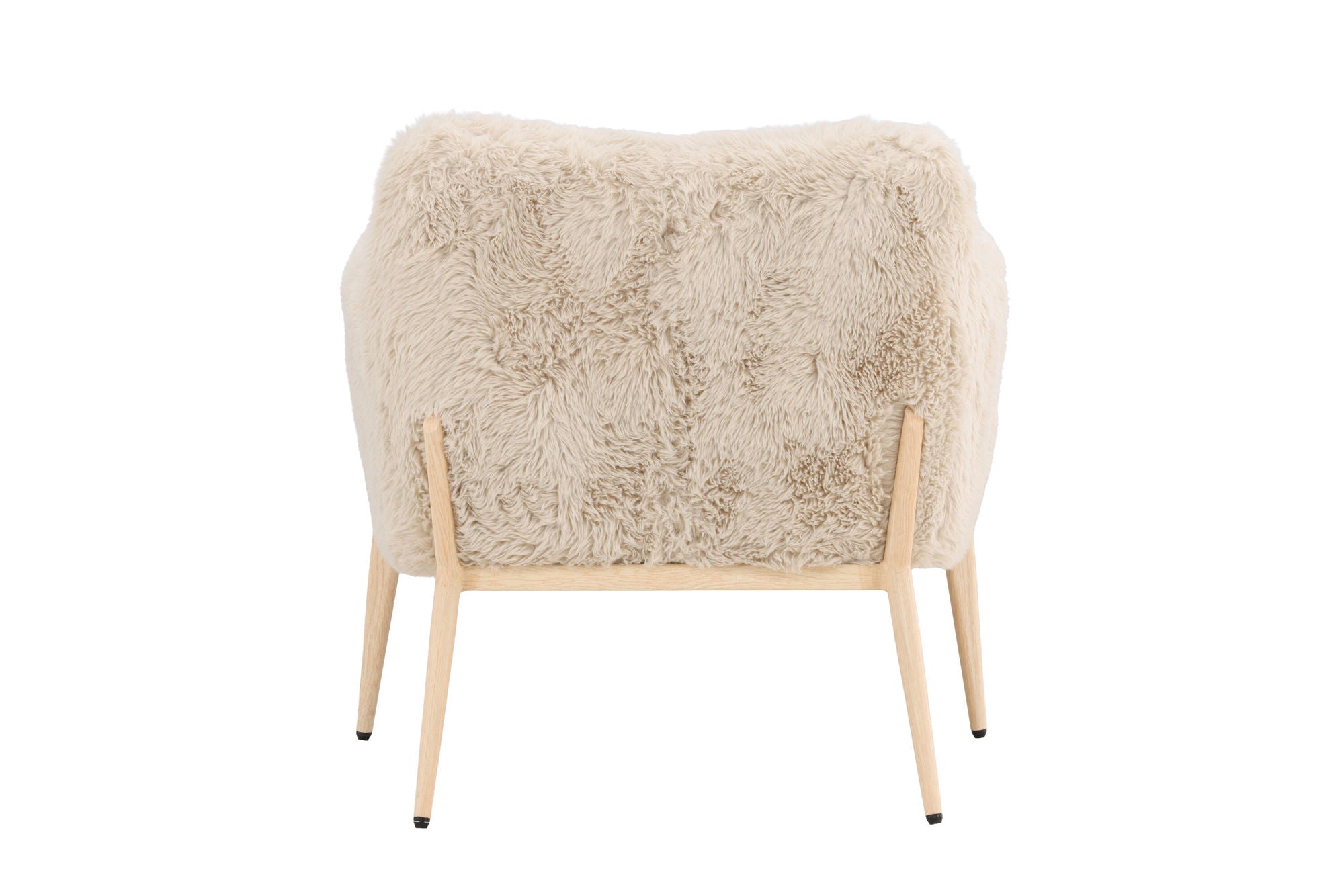 Venture Home Zenzi Armchair - Woodlook steel frame / Beige Fake Fur
