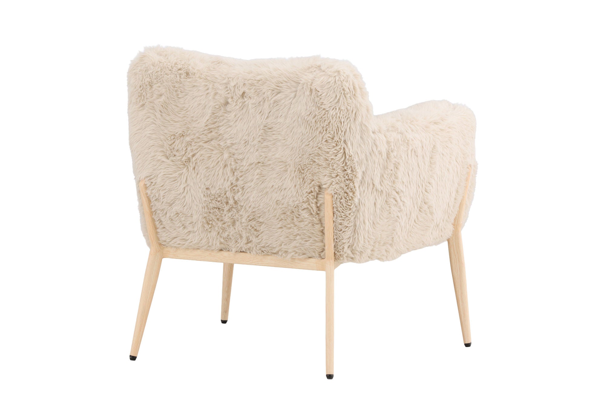 Venture Home Zenzi Armchair - Woodlook steel frame / Beige Fake Fur