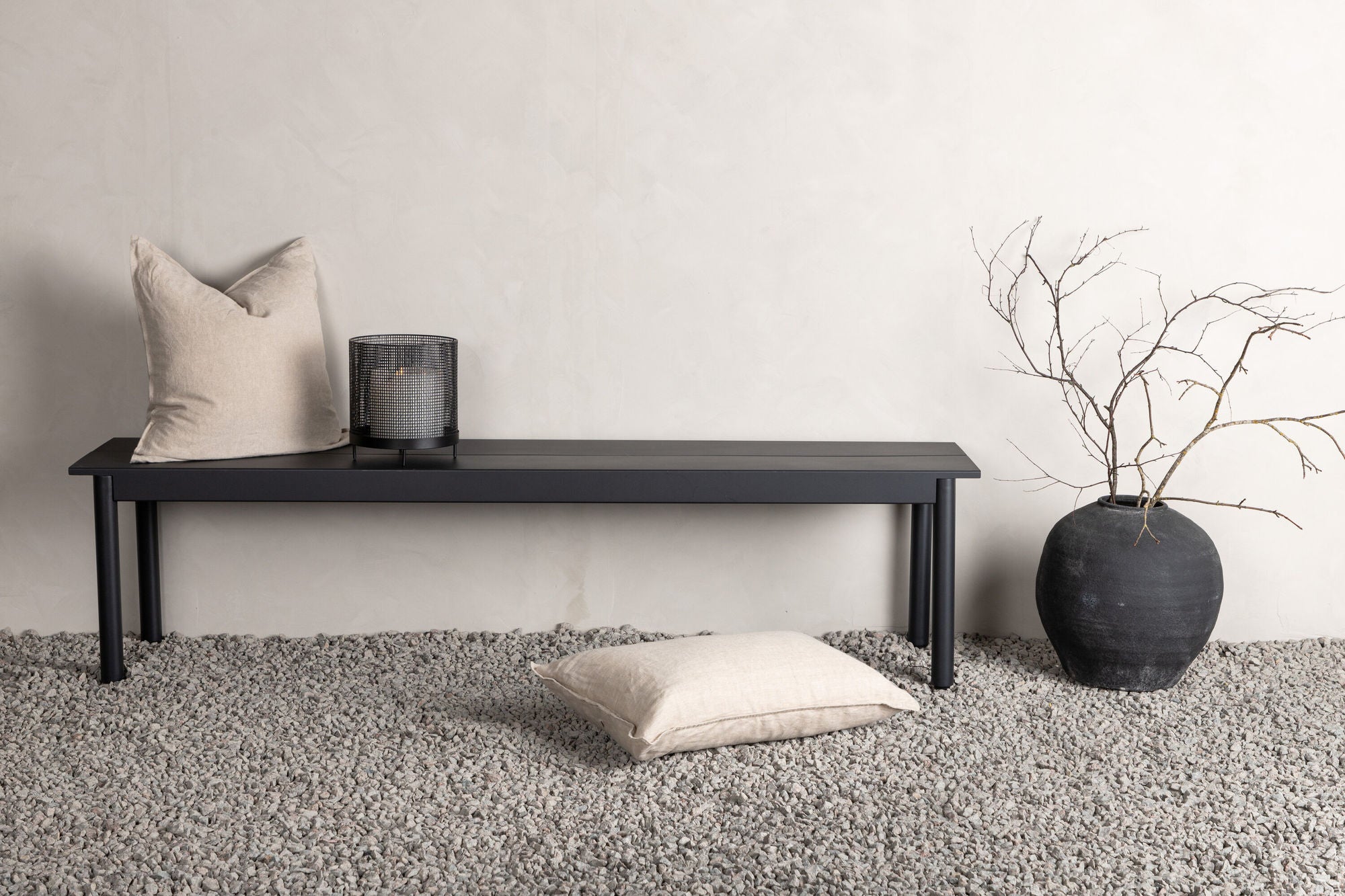 Venture Home Modena - bænk- Black - Aluminium - 180cm
