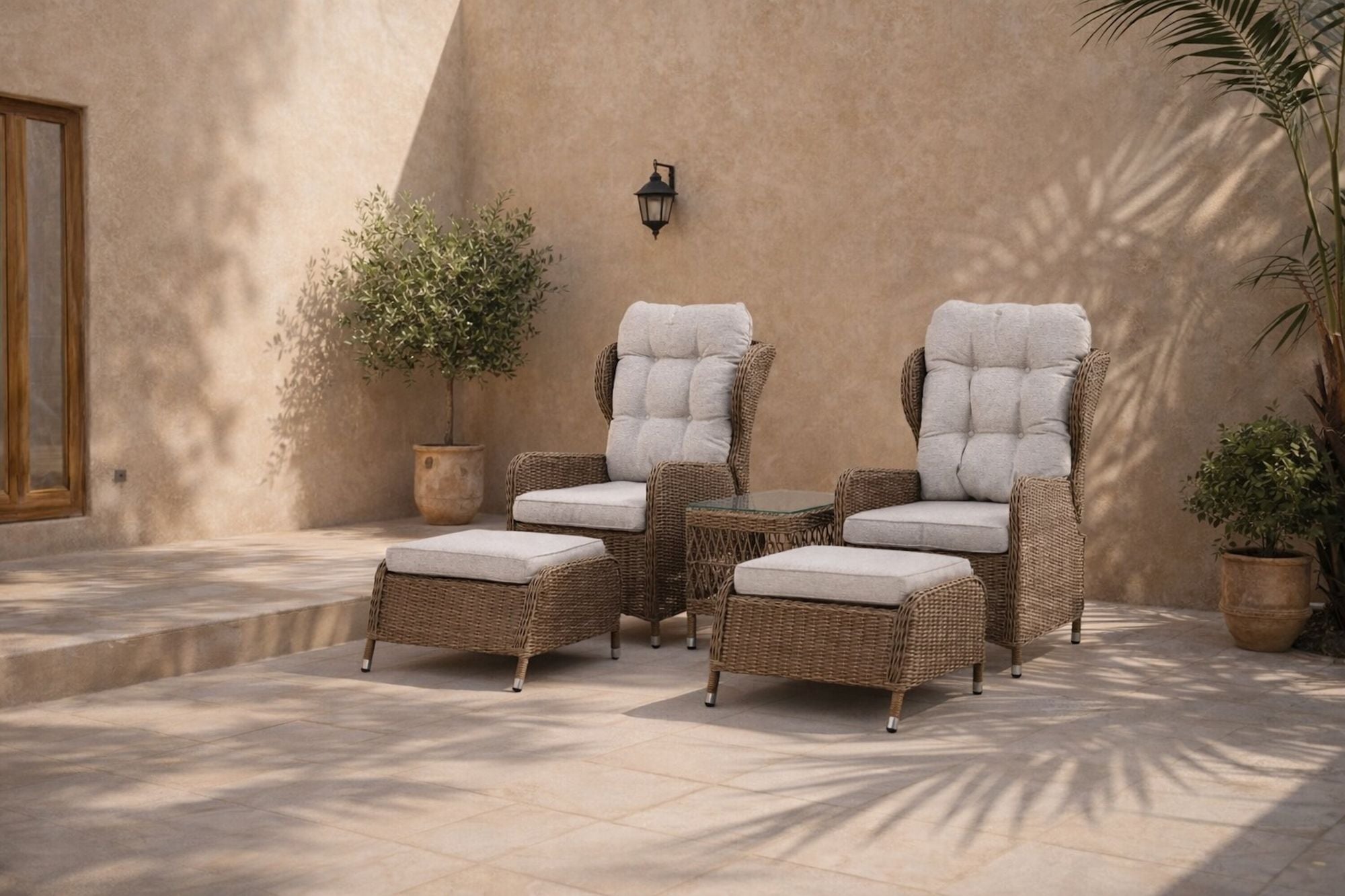 Venture Home Washington Folding Lounge set - Nature/Nature - Ersätter 8192-089