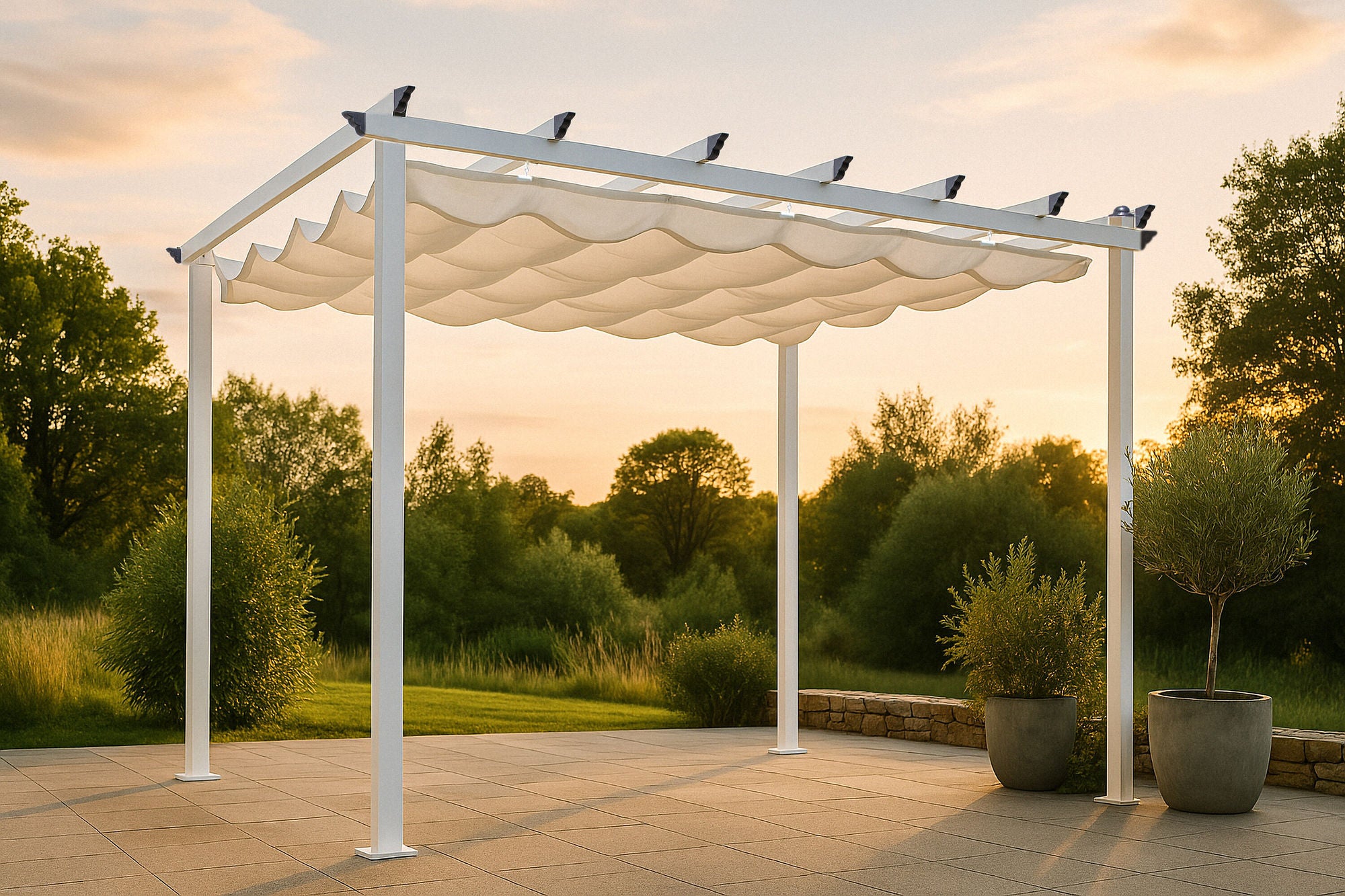 Venture Home Lazio Pergola Steel - White / 400*400*
