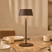 Hugo Mocha Brown genopladelig bordlampe