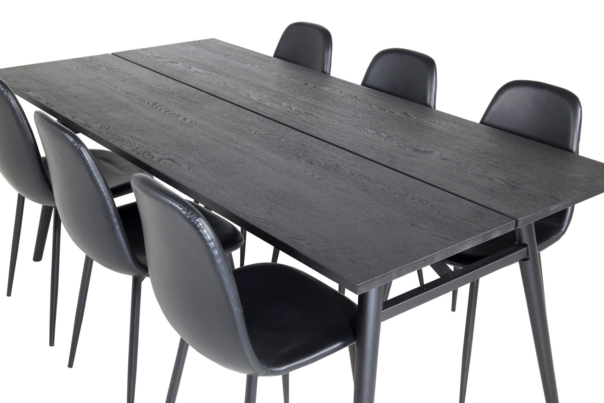 Venture Home Sleek Extentionbord Black Brushed - 195*95+Polar Spisebordsstol - Black / Black_6