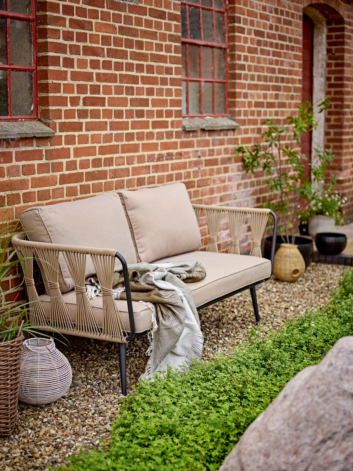 Bloomingville Pavone Sofa, Brun, Metal