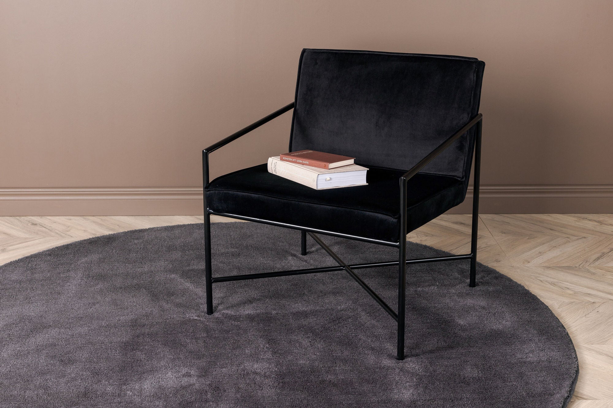 Venture Home Undra Viscose Carpet ø200 Dark Grey