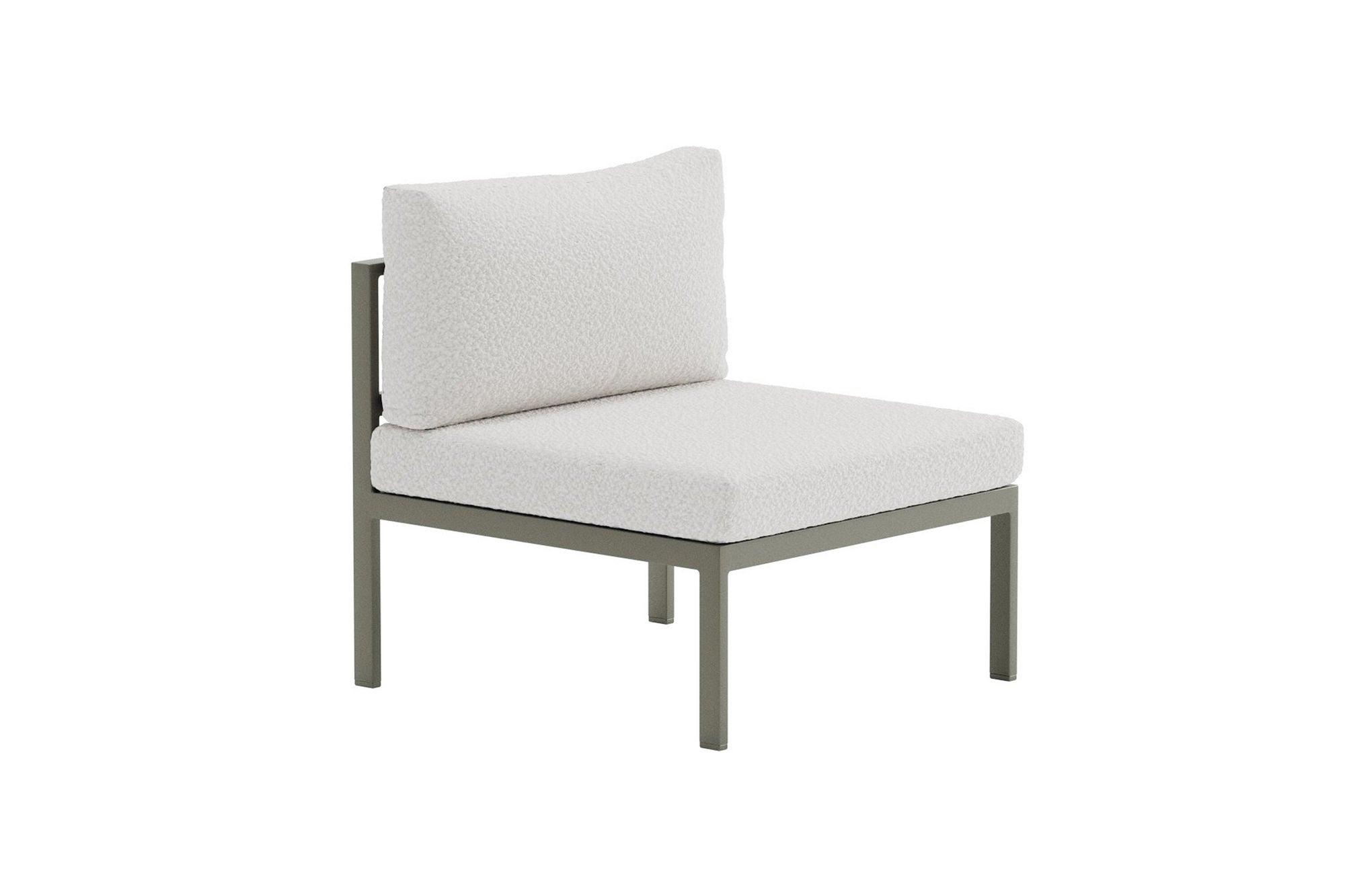 Venture Home Copacabana Sofa Module Middle - Brown / White Bouclé
