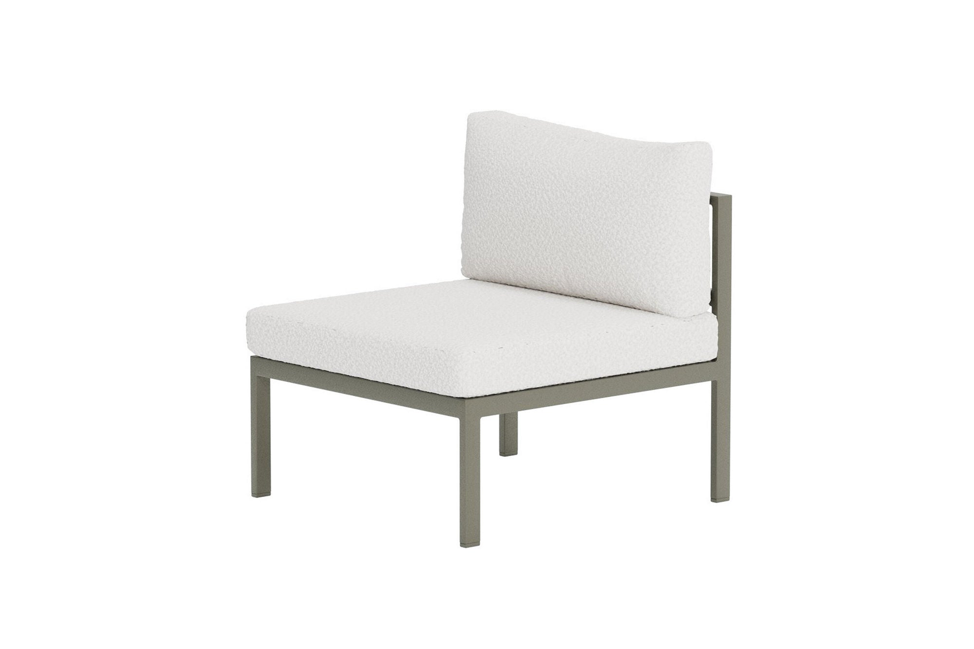 Venture Home Copacabana Sofa Module Middle - Brown / White Bouclé