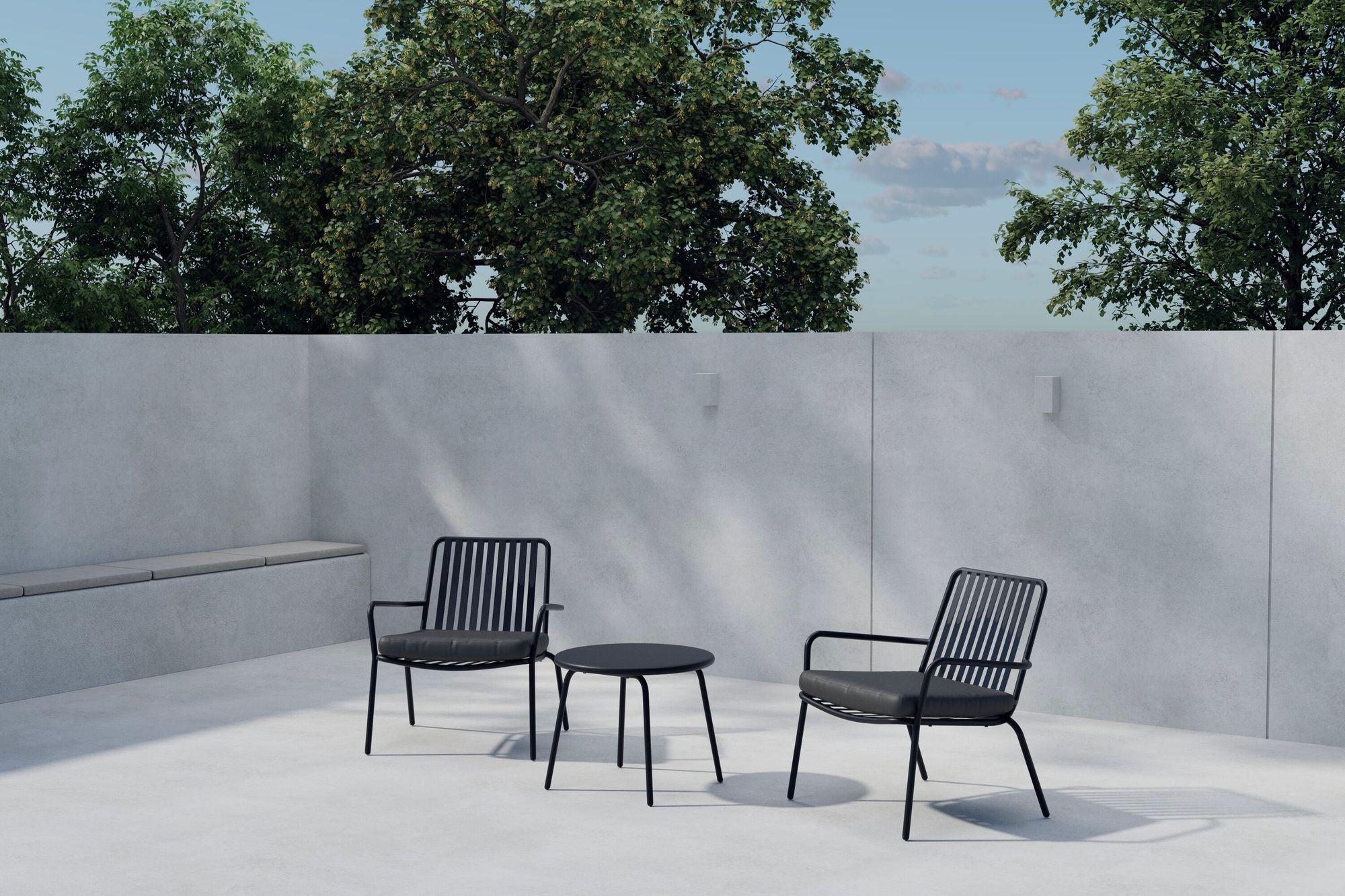 Venture Home Mykonos Lounge Set - Black / Black