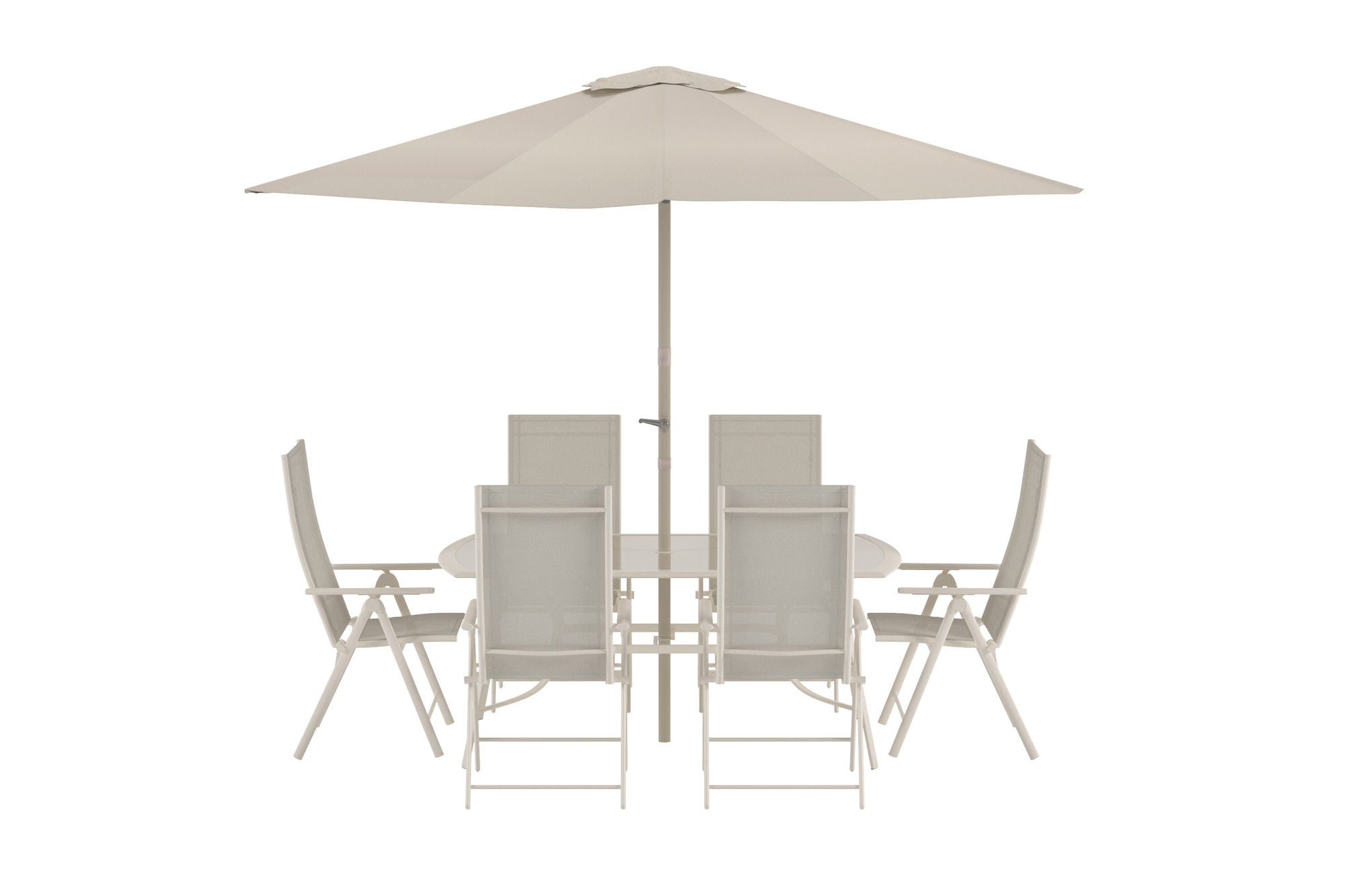 Venture Home Brekki Dining Set inc. Umbrella - Beige / Beige