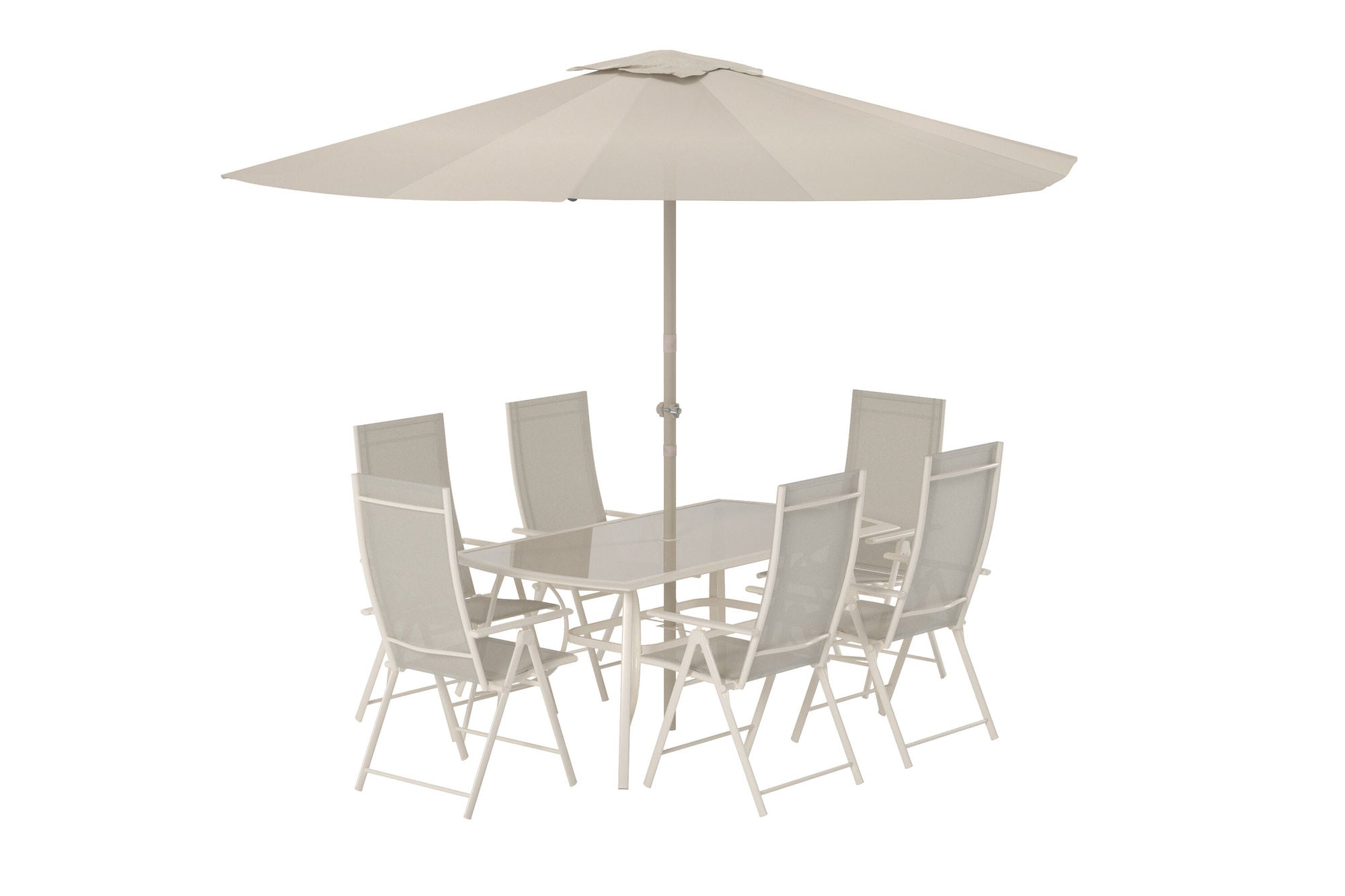 Venture Home Brekki Dining Set inc. Umbrella - Beige / Beige