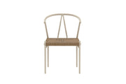 Venture Home Alfons Spisebordsstol - Beige Powder Coating / Natural rattan
