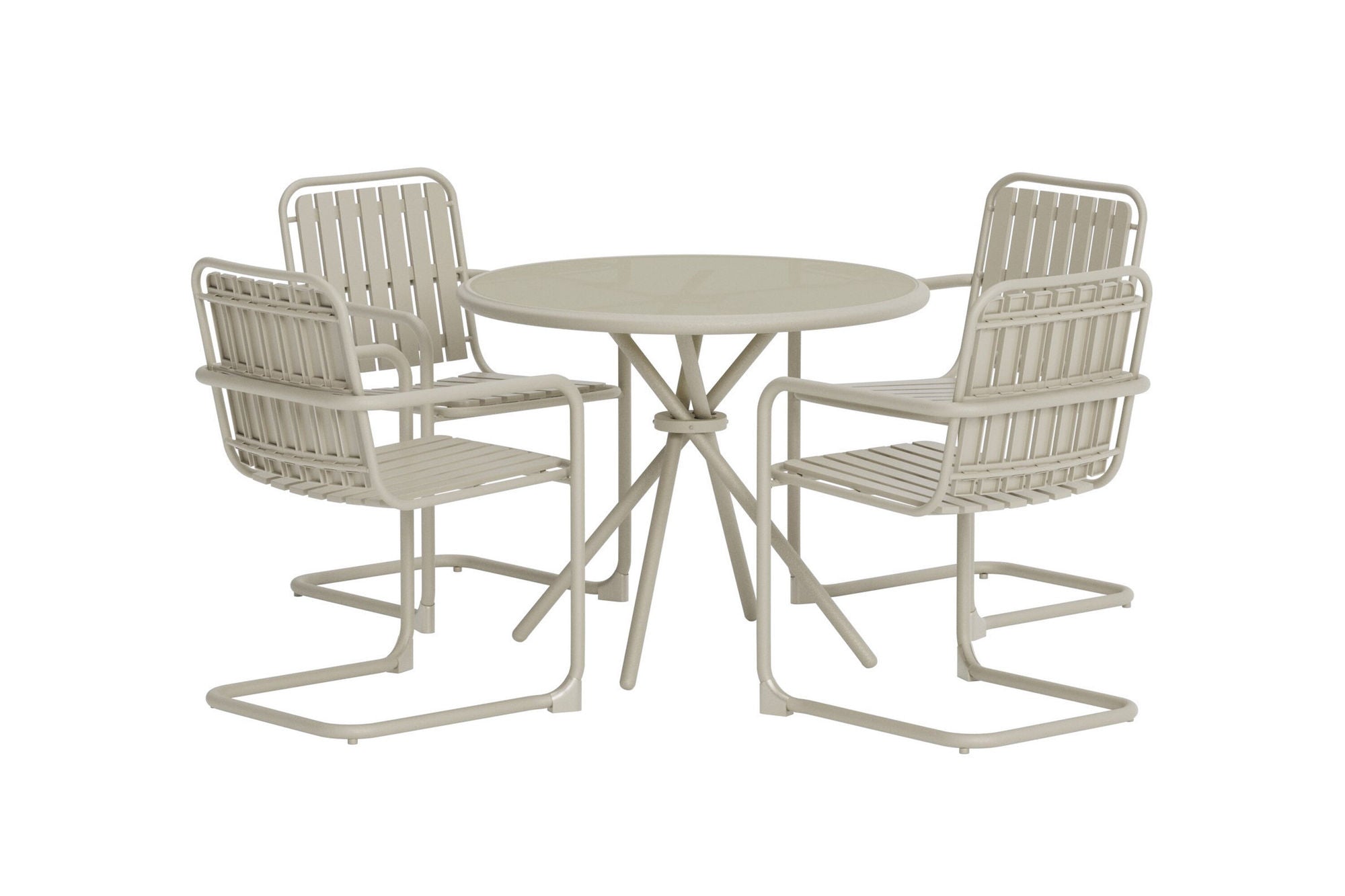 Venture Home Chios rund Dining Set - Beige / Beige