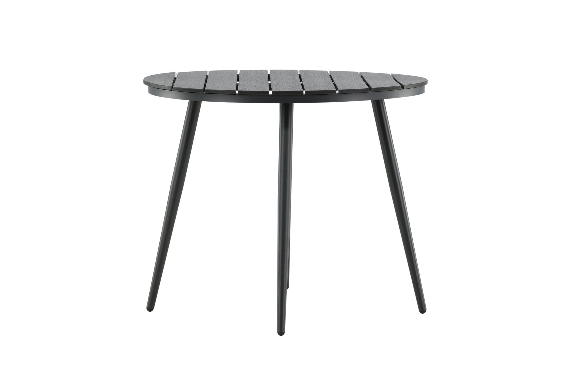 Venture Home Break - spisebord rund- Black / Black - Alu / Aintwood - 90ø