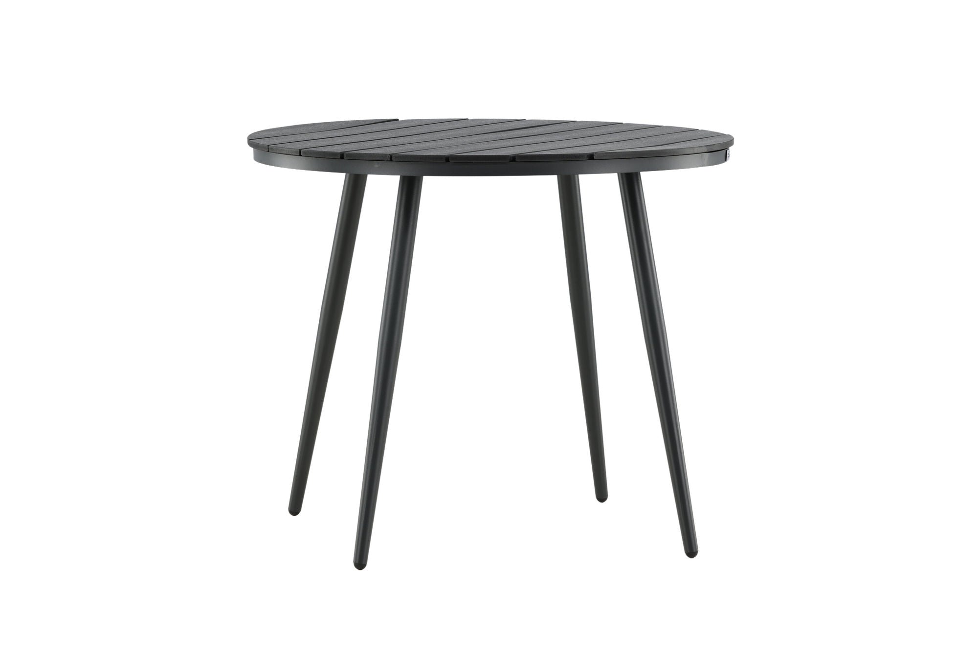 Venture Home Break - spisebord rund- Black / Black - Alu / Aintwood - 90ø
