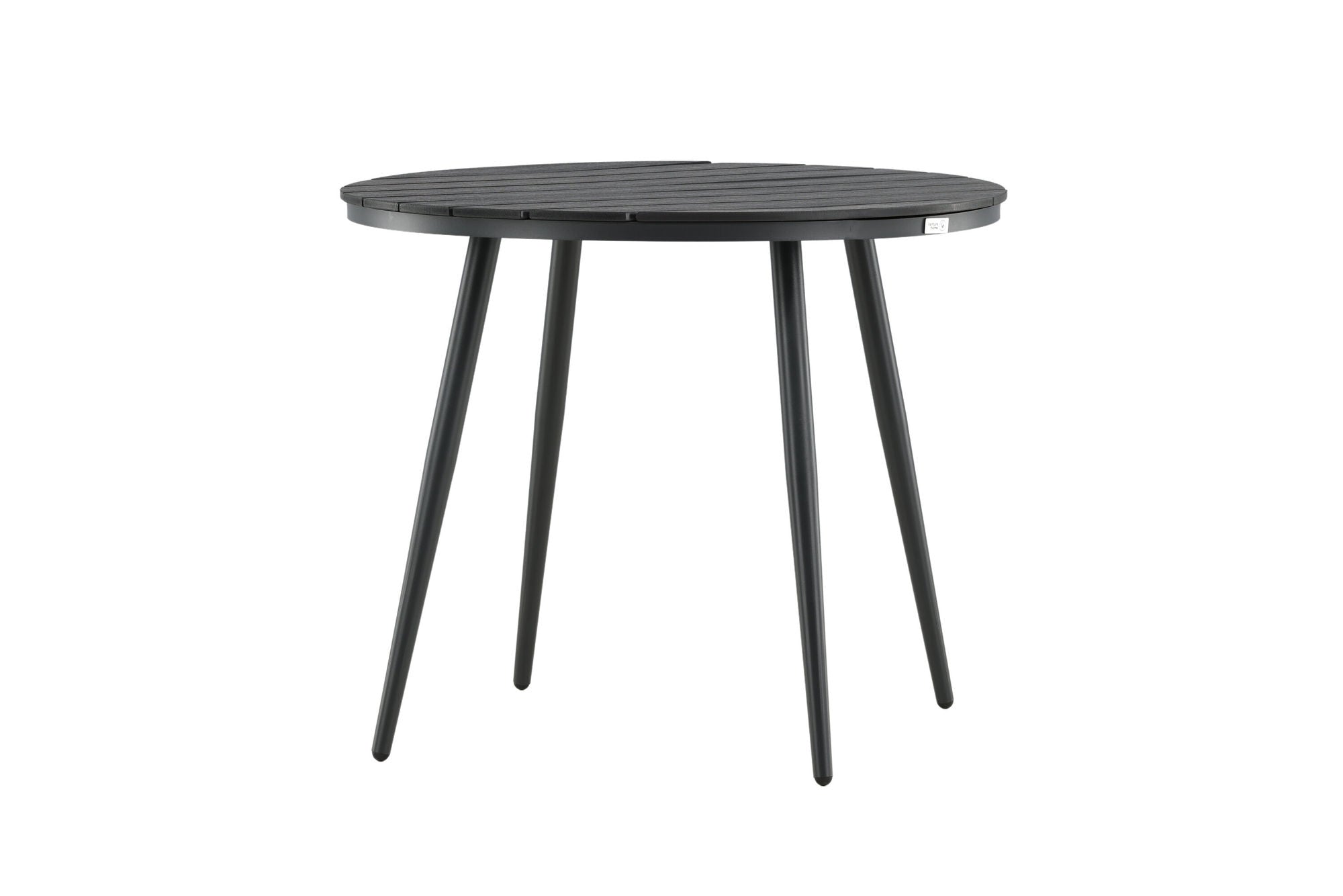 Venture Home Break - spisebord rund- Black / Black - Alu / Aintwood - 90ø