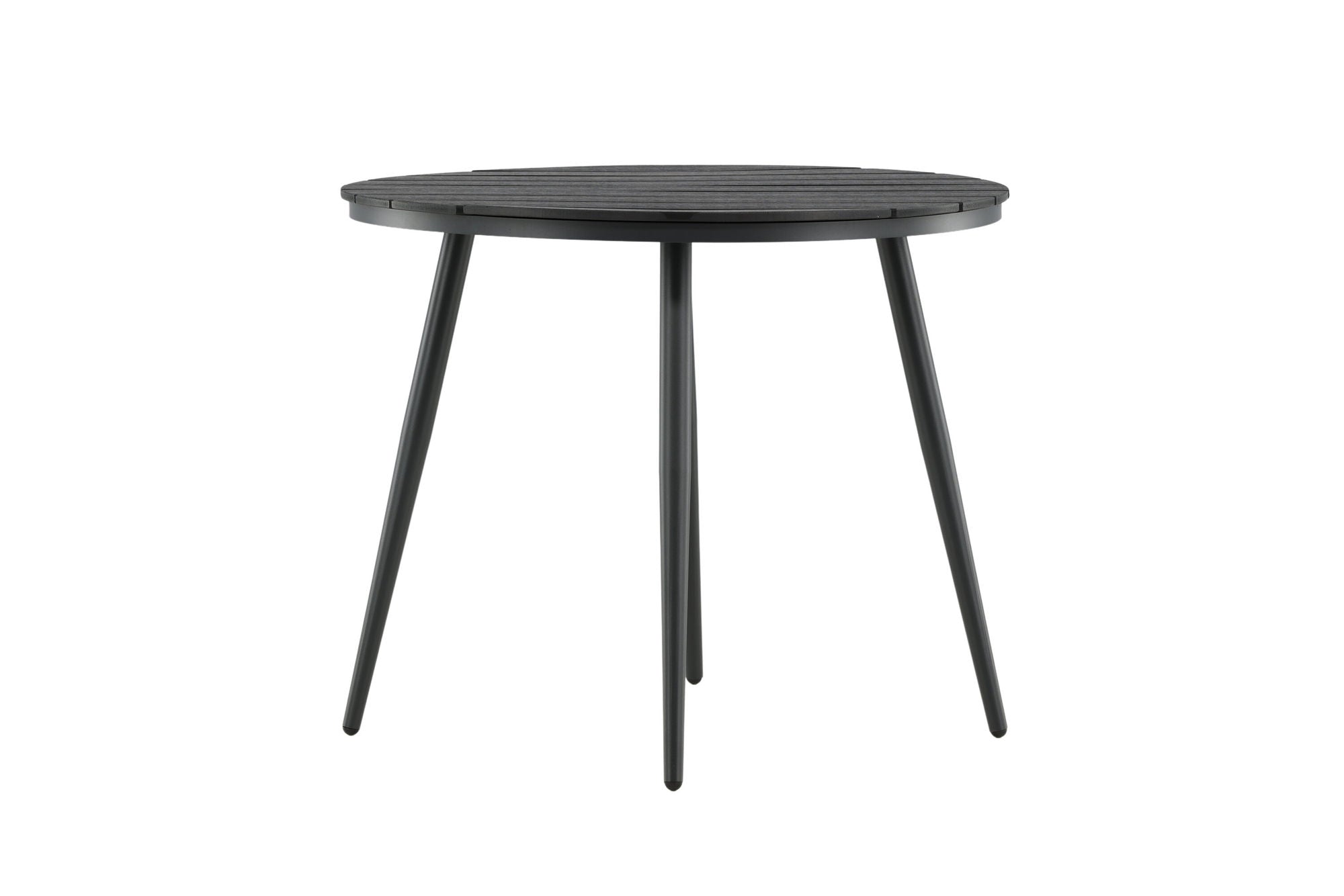 Venture Home Break - spisebord rund- Black / Black - Alu / Aintwood - 90ø