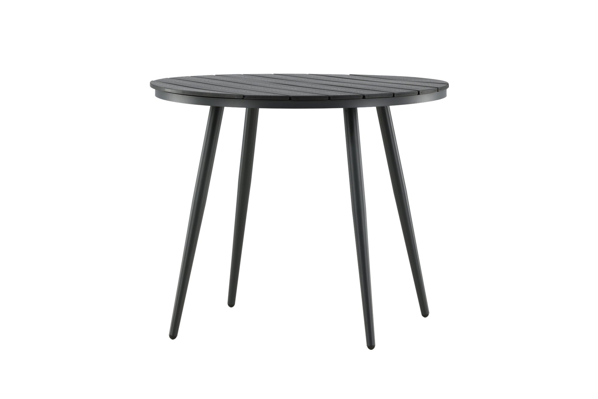Venture Home Break - spisebord rund- Black / Black - Alu / Aintwood - 90ø