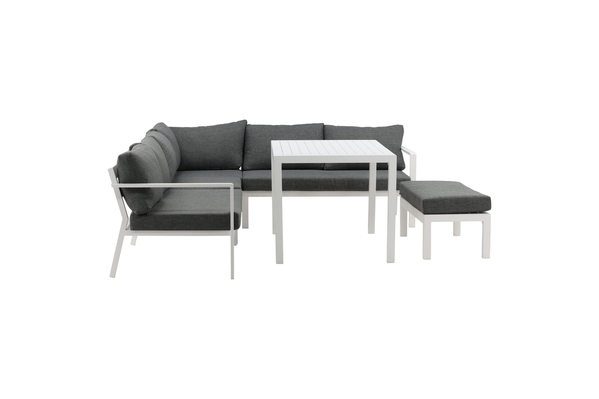 Venture Home Ramos - hjørne Sofa- White / Grey - Aluminium -