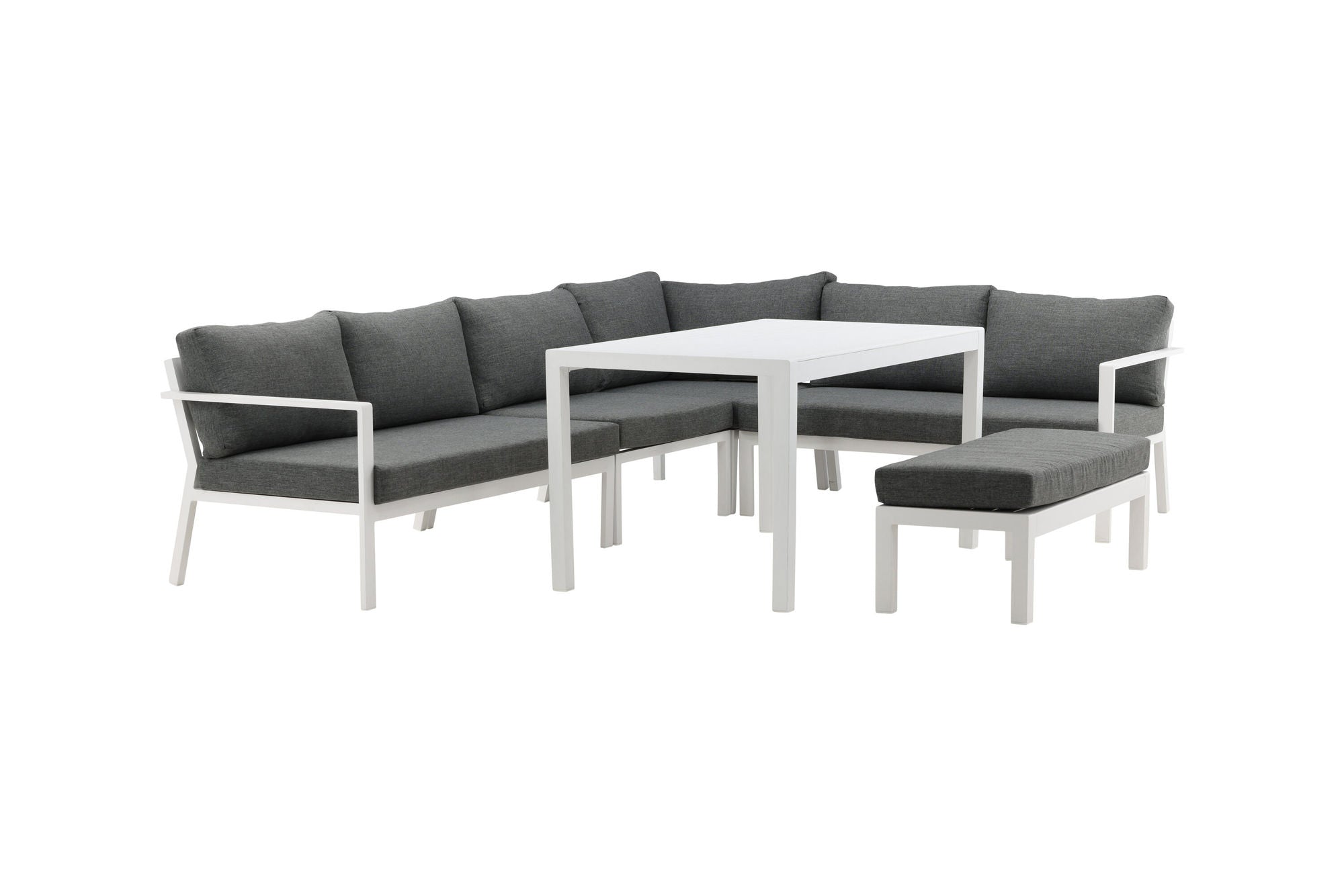 Venture Home Ramos - hjørne Sofa- White / Grey - Aluminium -
