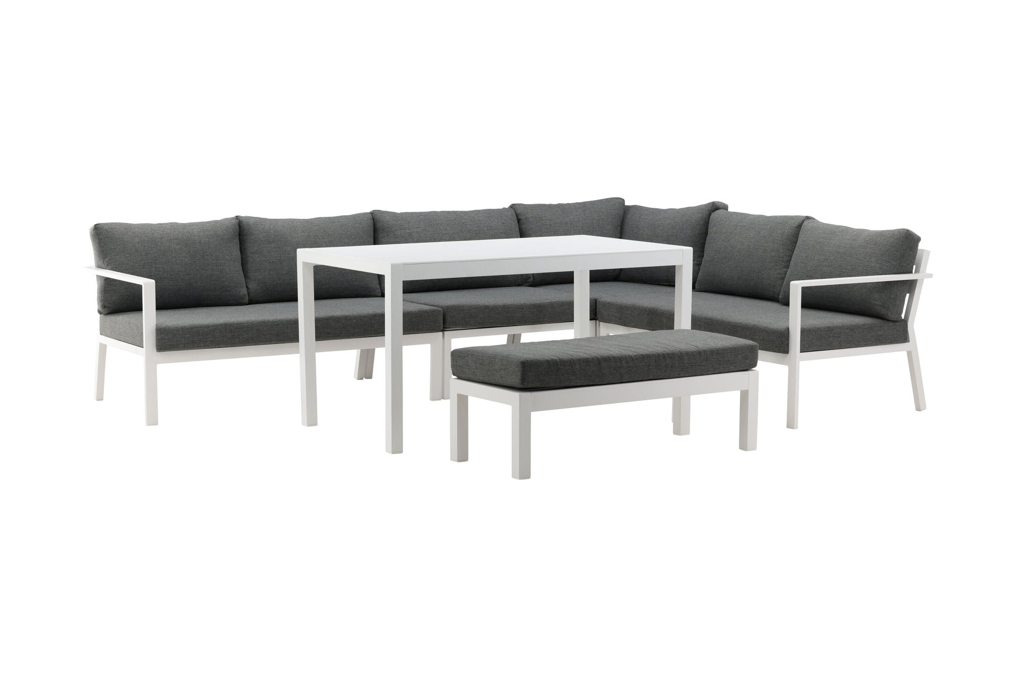 Venture Home Ramos - hjørne Sofa- White / Grey - Aluminium -