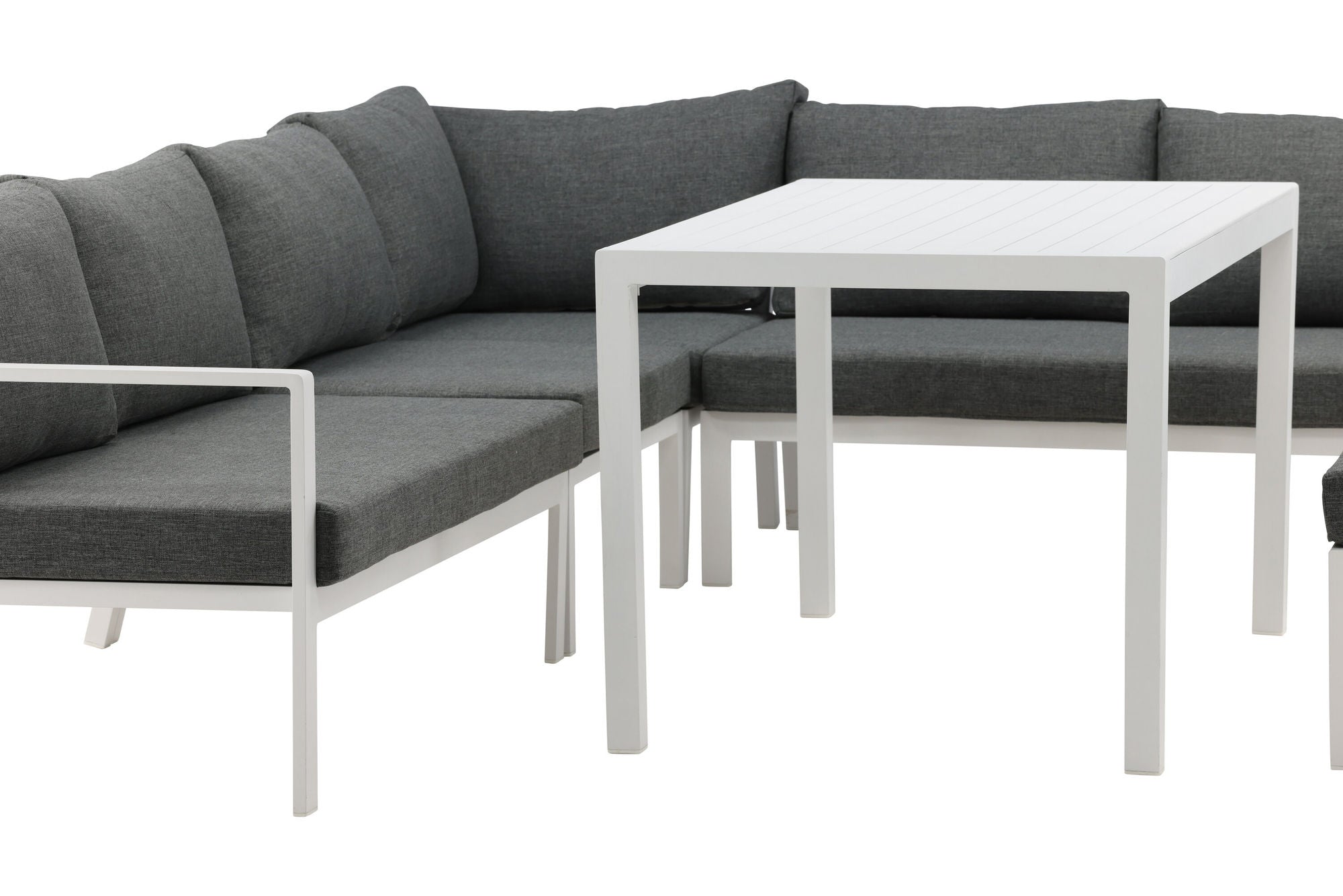 Venture Home Ramos - hjørne Sofa- White / Grey - Aluminium -