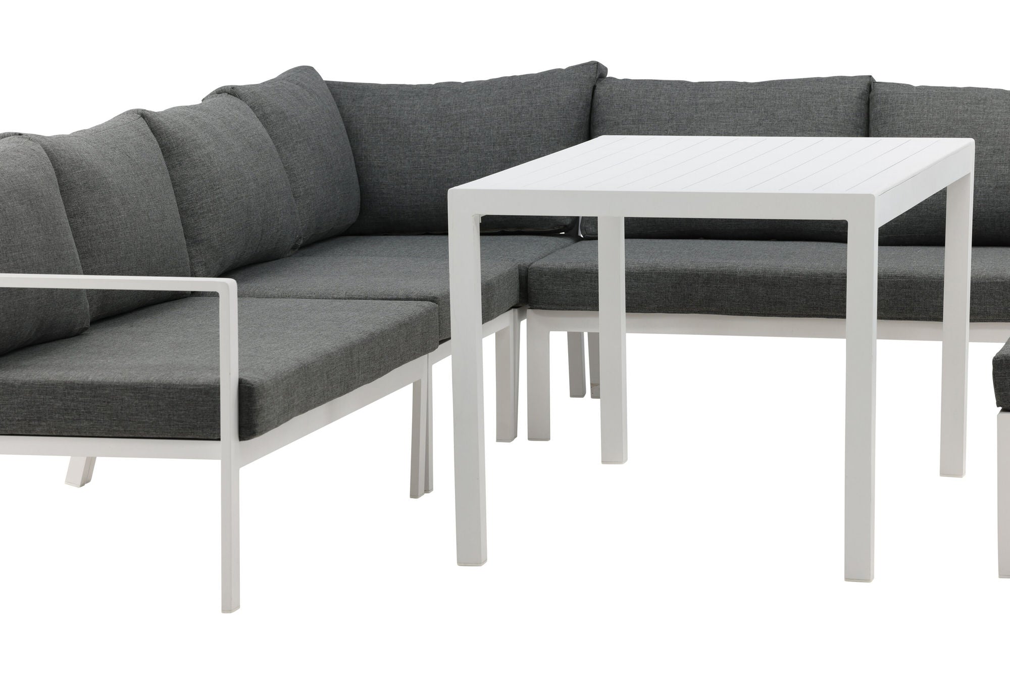 Venture Home Ramos - hjørne Sofa- White / Grey - Aluminium -
