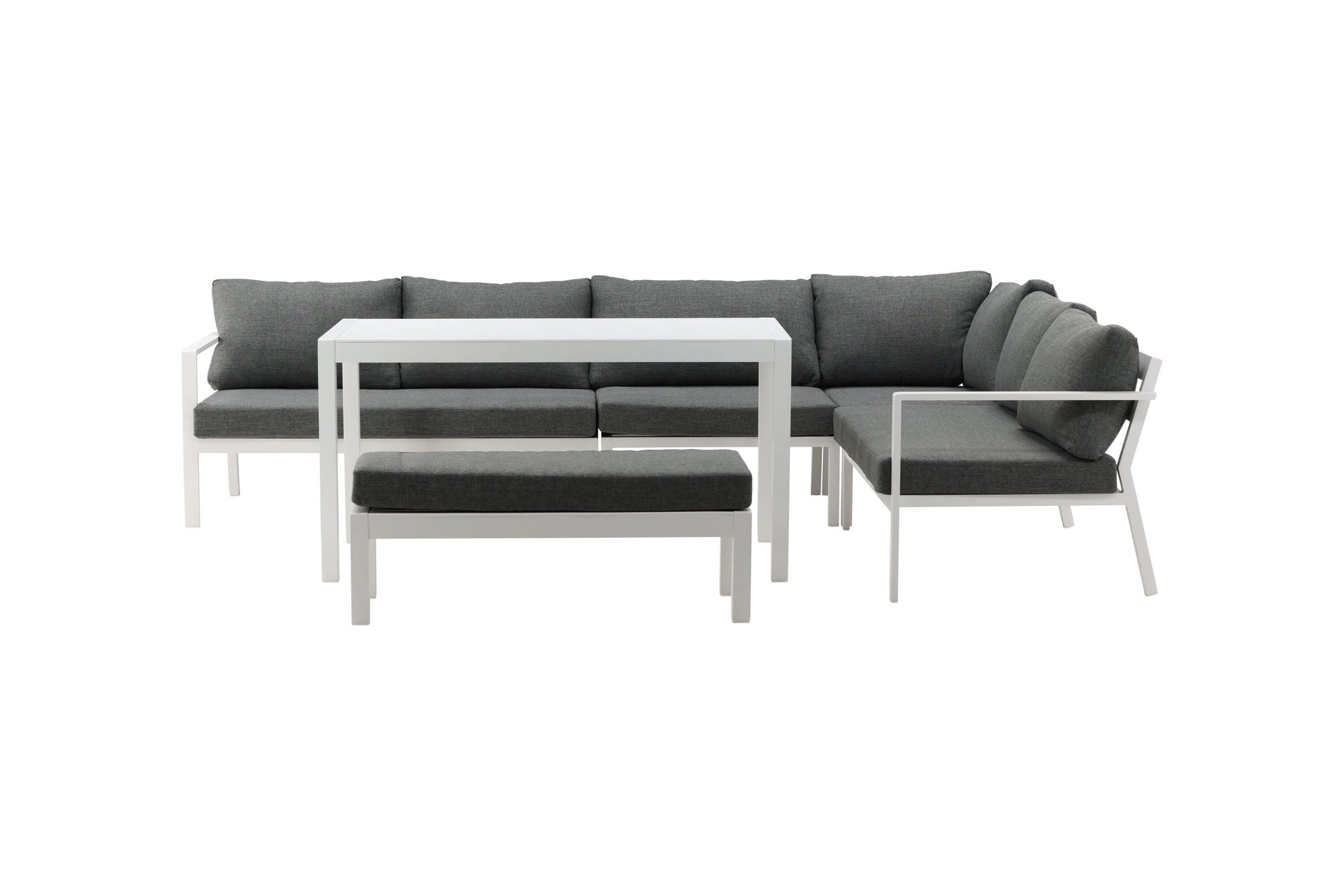 Venture Home Ramos - hjørne Sofa- White / Grey - Aluminium -