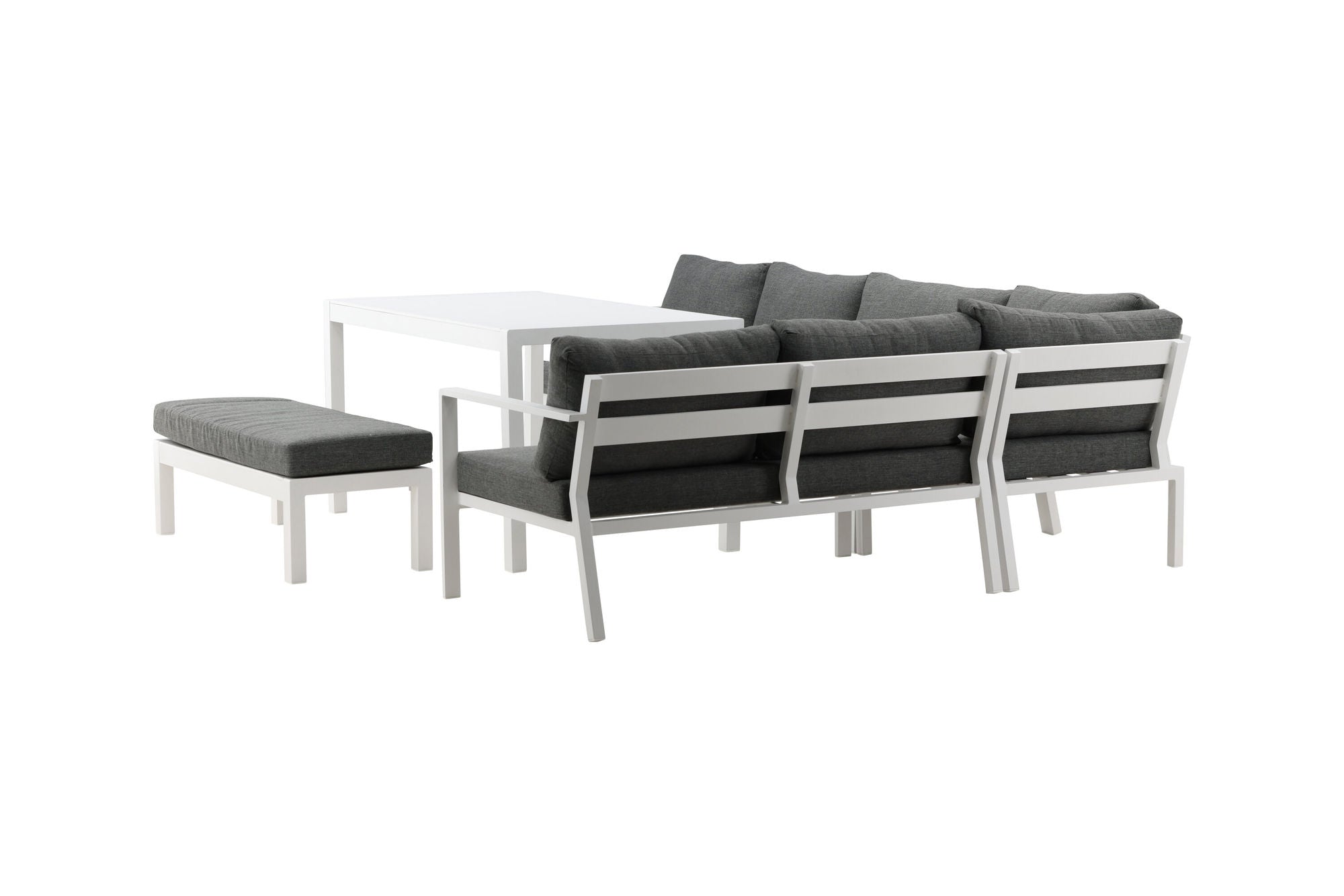 Venture Home Ramos - hjørne Sofa- White / Grey - Aluminium -