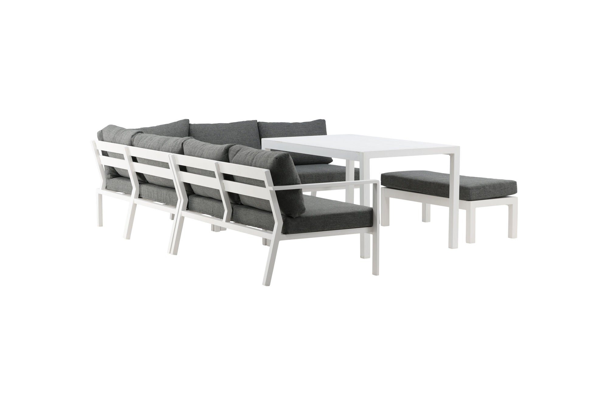 Venture Home Ramos - hjørne Sofa- White / Grey - Aluminium -