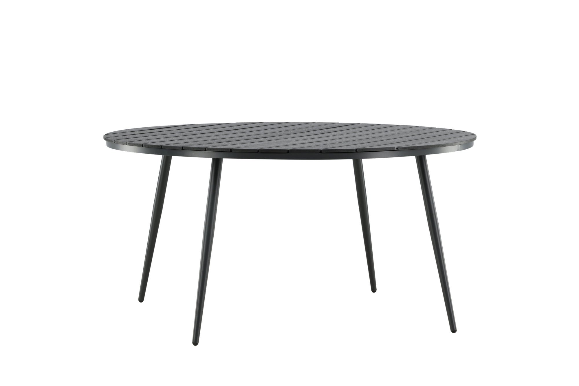 Venture Home Break - spisebord rund- Black / Black - Alu / Aintwood - 150ø