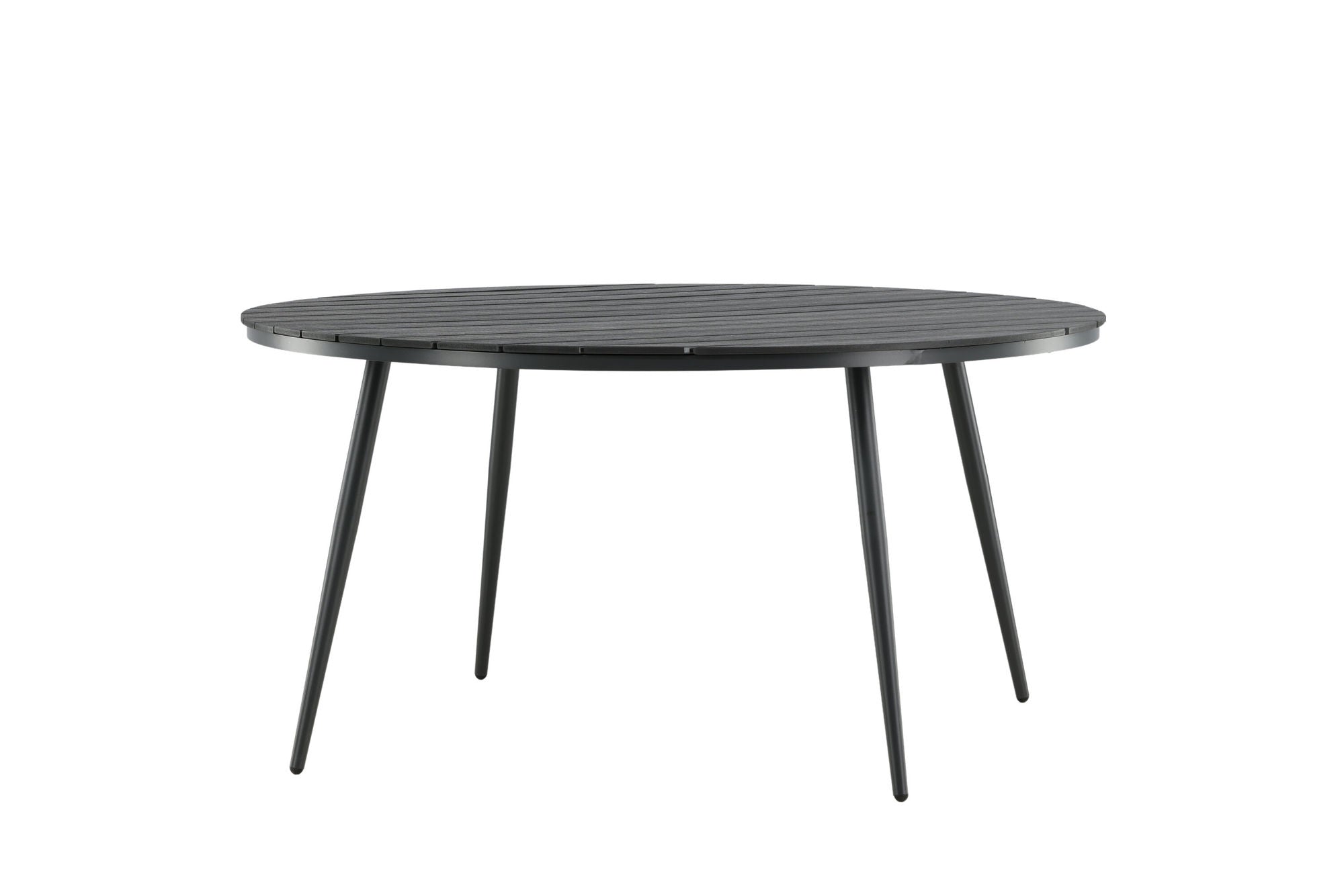 Venture Home Break - spisebord rund- Black / Black - Alu / Aintwood - 150ø